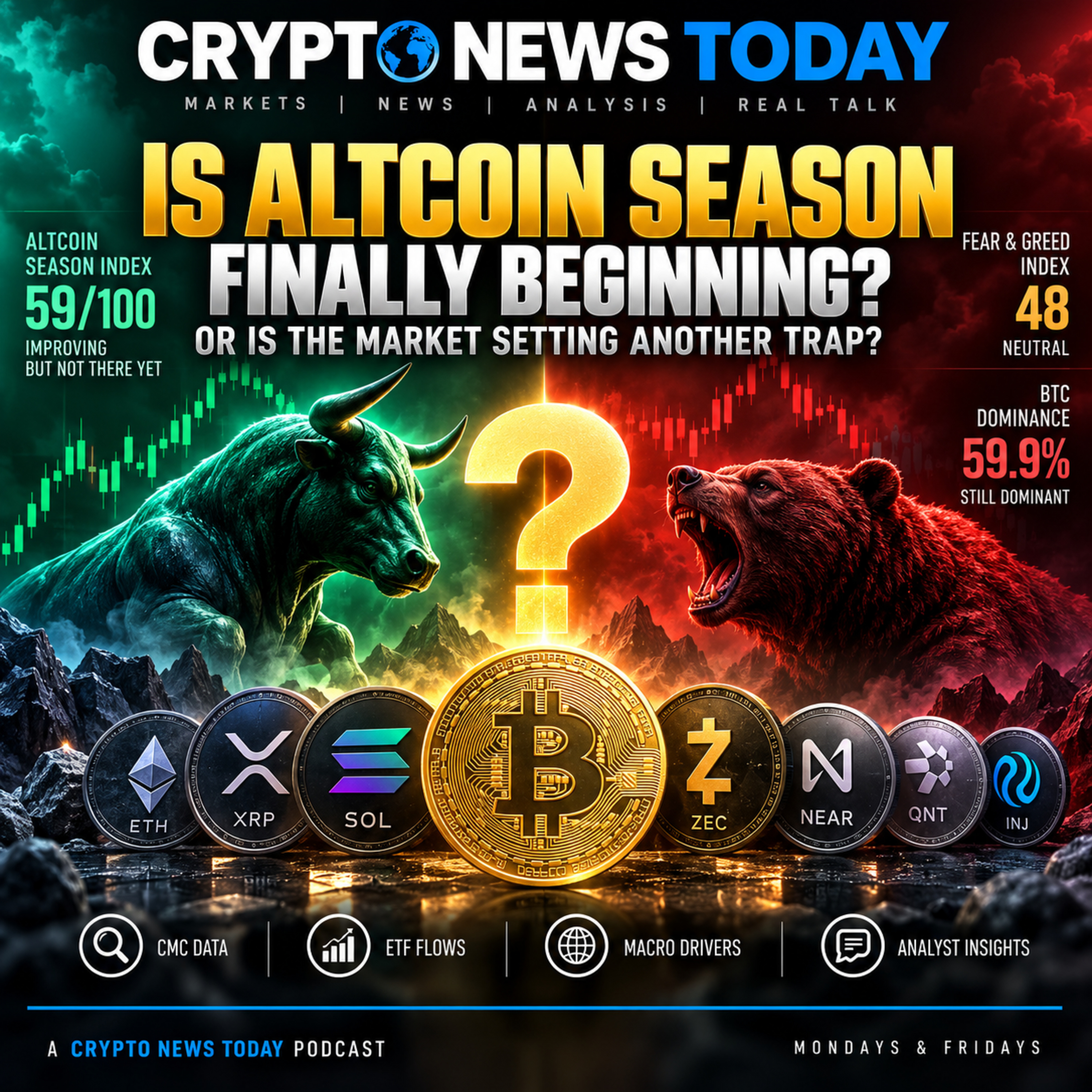 Daily Crypto Deep Dive: Is Altcoin Season Finally Here? CoinMarketCap Sentiment, Bitcoin Dominance & Market Warning Signs episode artwork