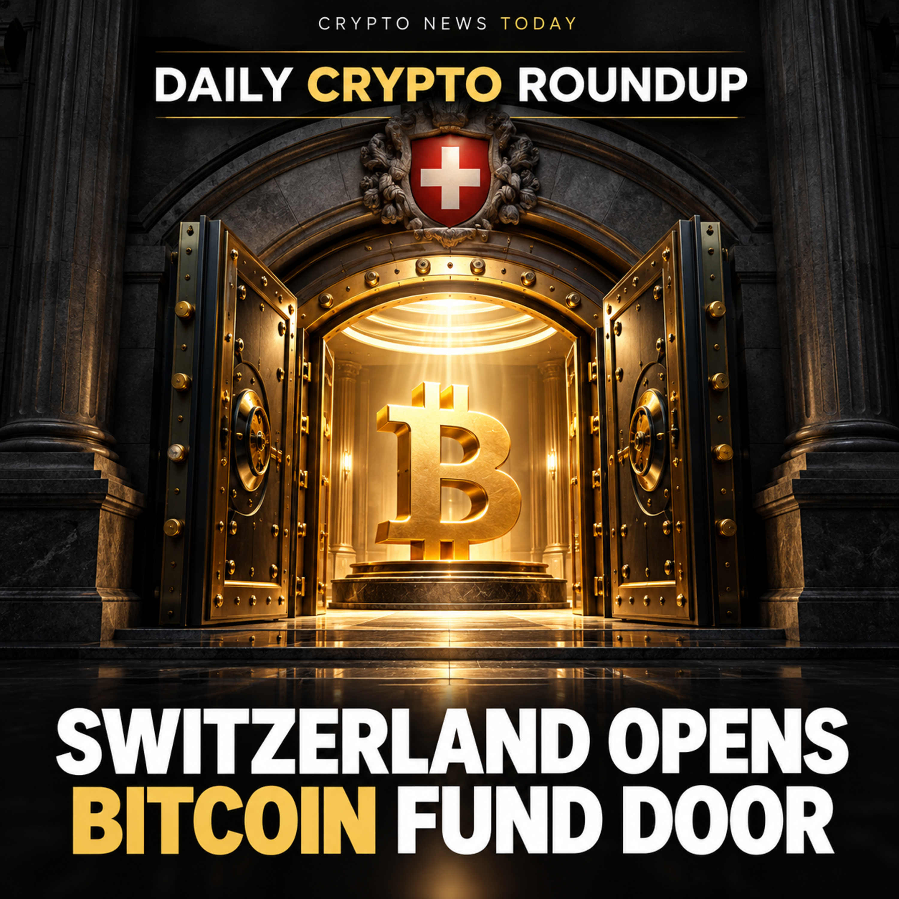 Switzerland Approves Retail Bitcoin ETF | Webull’s Crypto Futures | JPMorgan’s 10% Forecast | Daily Crypto Roundup. episode artwork
