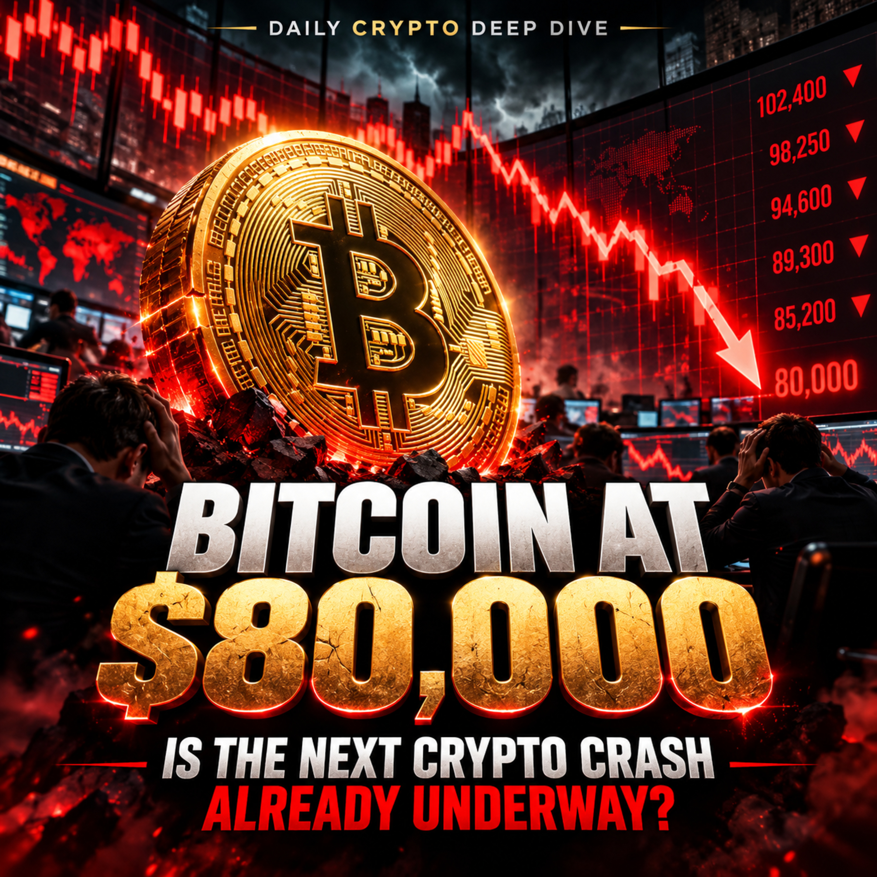 Daily Crypto Deep Dive: Bitcoin at $80,000 — Is the Next Crypto Crash Already Underway? episode artwork