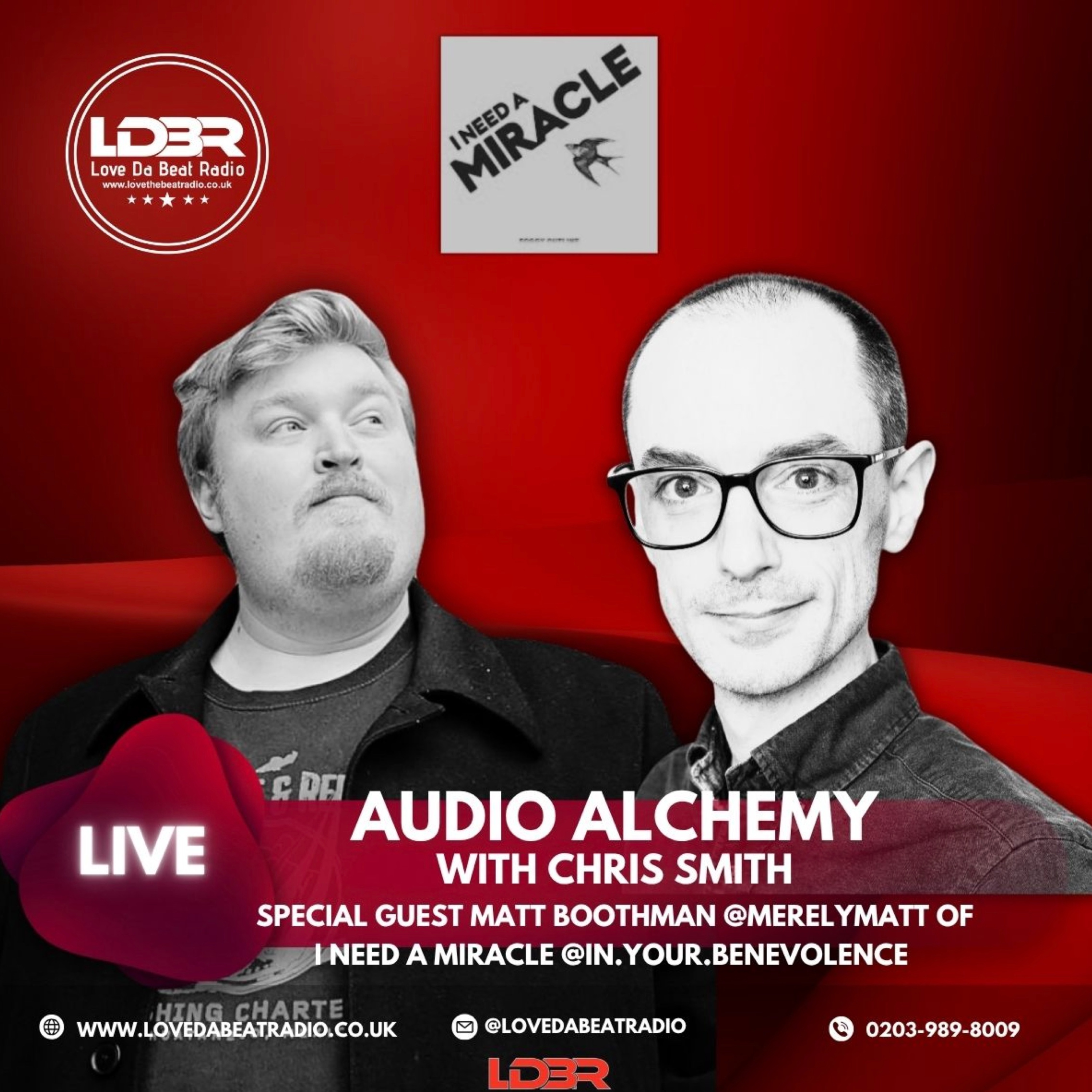 Audio Alchemy EP36- Matt Boothman of I Need A Miracle!!! episode artwork
