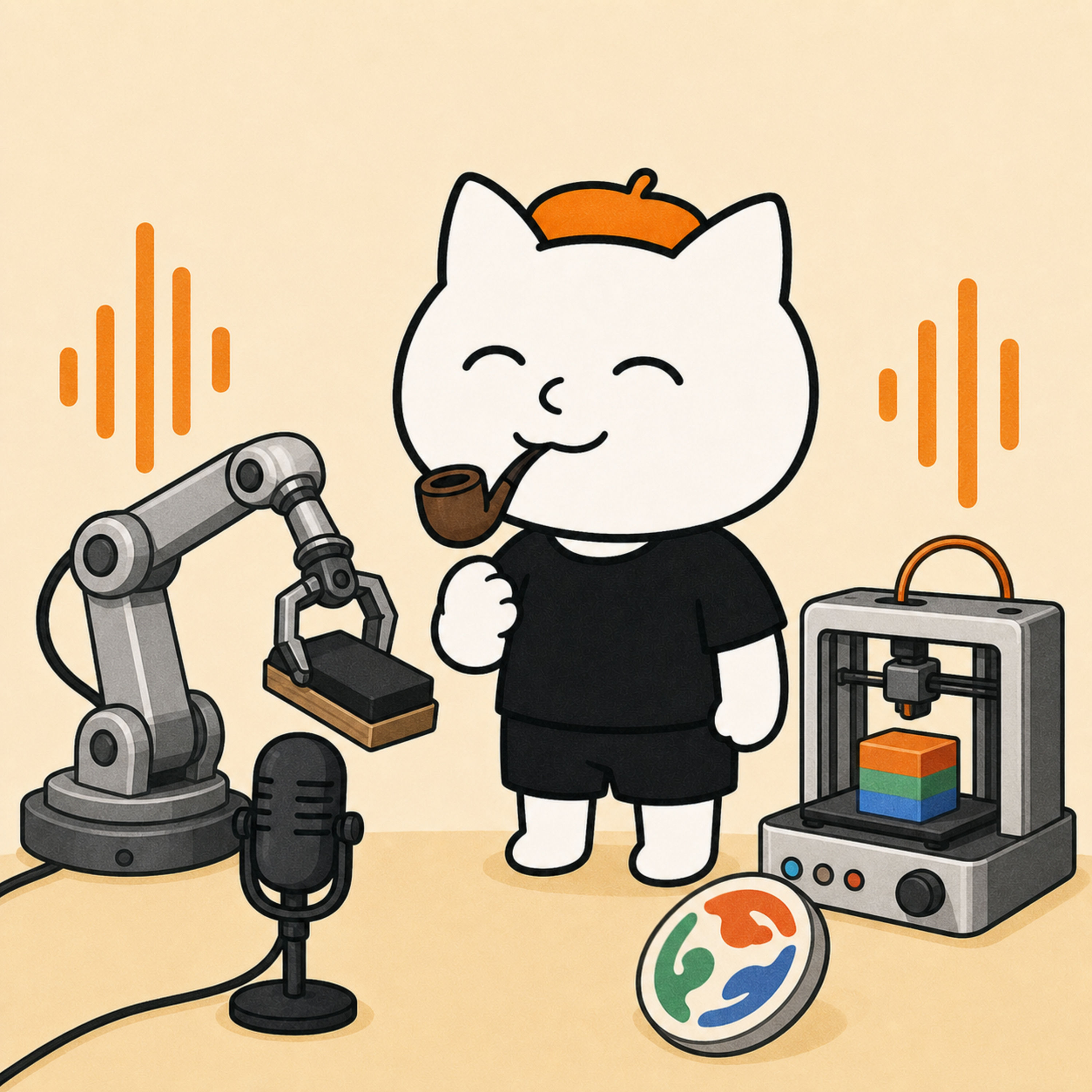 #127 AIでロボットアームを動かす驚きとメーカーチップの難しさ episode artwork