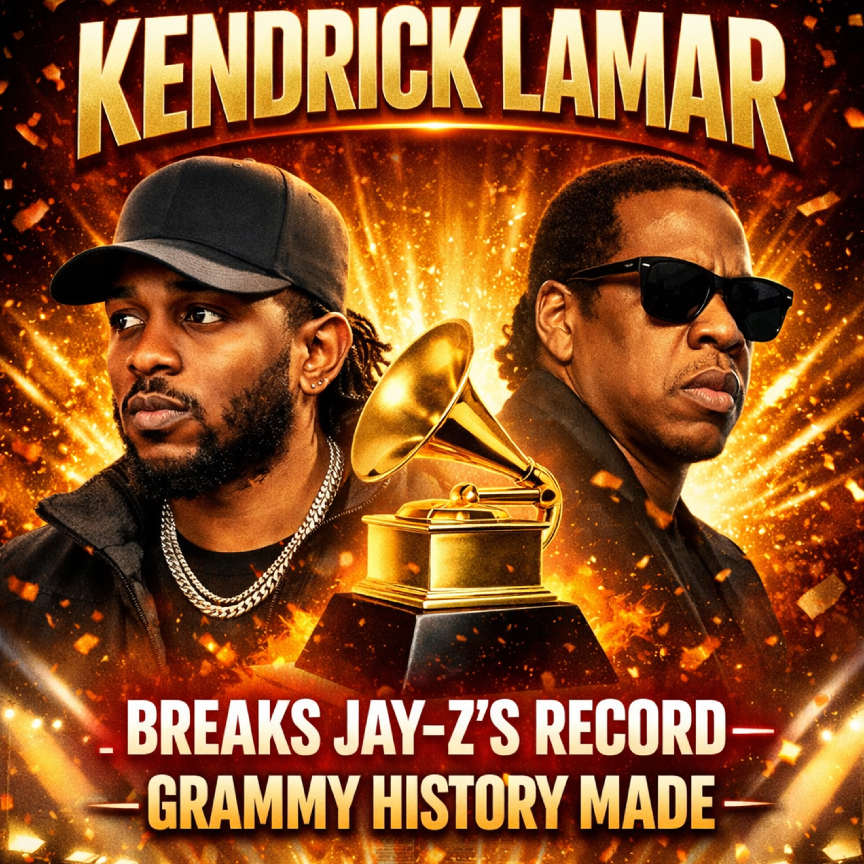 “Kendrick Lamar Breaks Jay-Z’s Record — Grammy History Made” episode artwork
