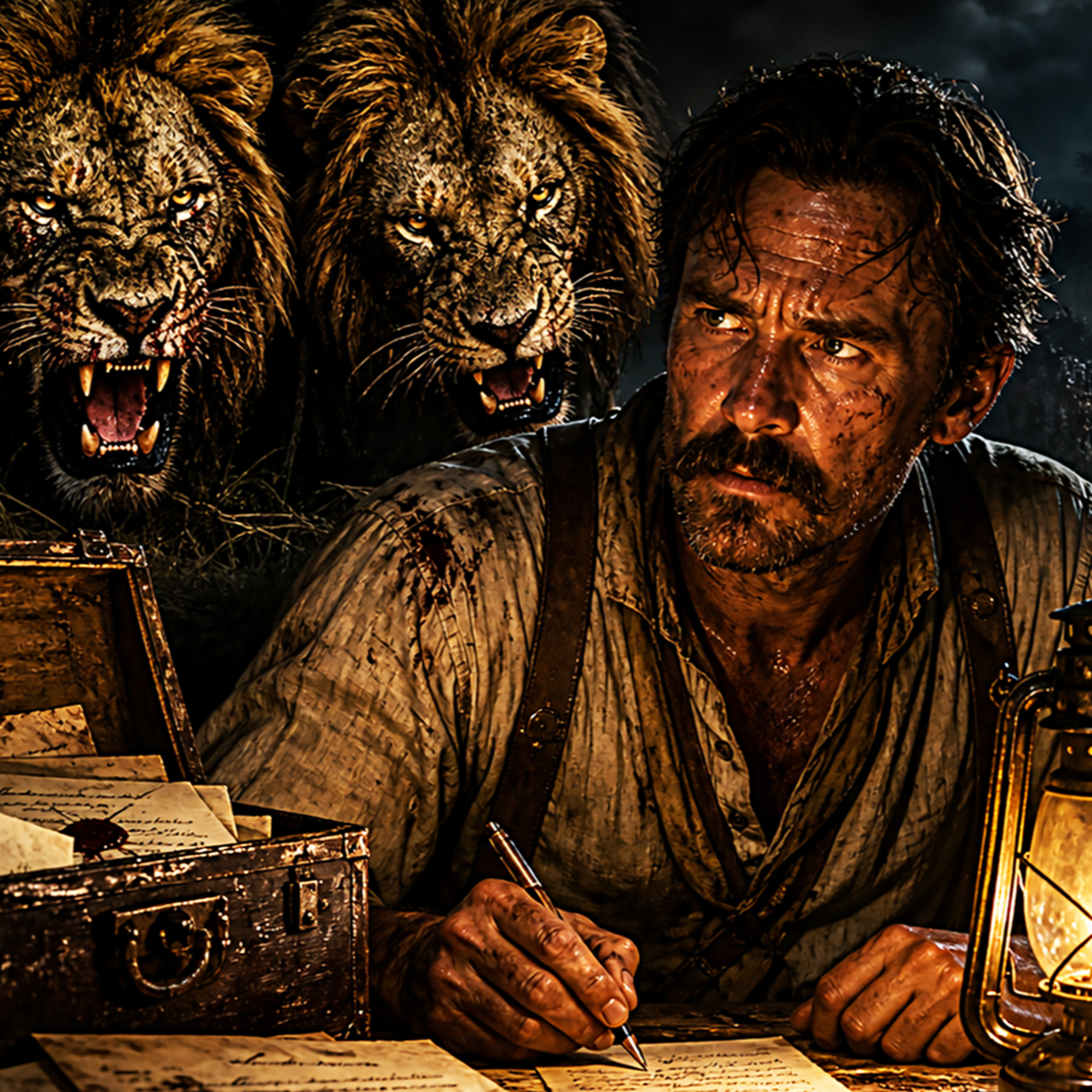 HISTOIRE D'HORREUR ๐ TRAQUE en Afrique de Lions MANGEUR D'HOMMES, lettres de chasse - ๐๐๐
ด๐๐
ต๐ episode artwork