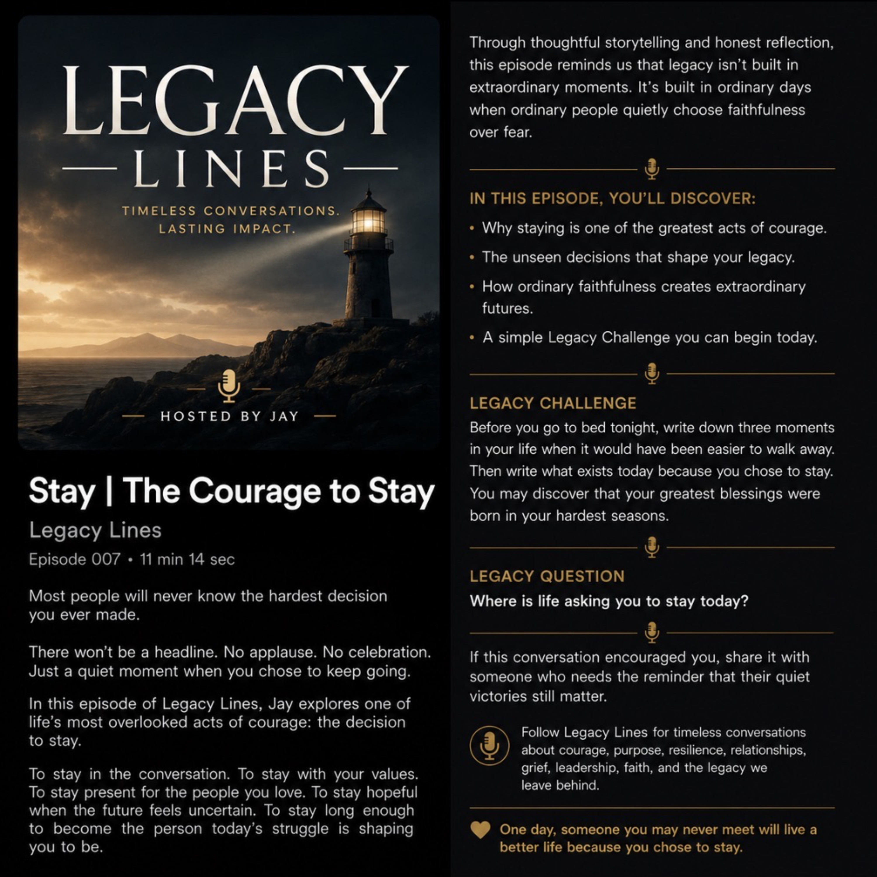 Stay | The Courage to Stay episode artwork