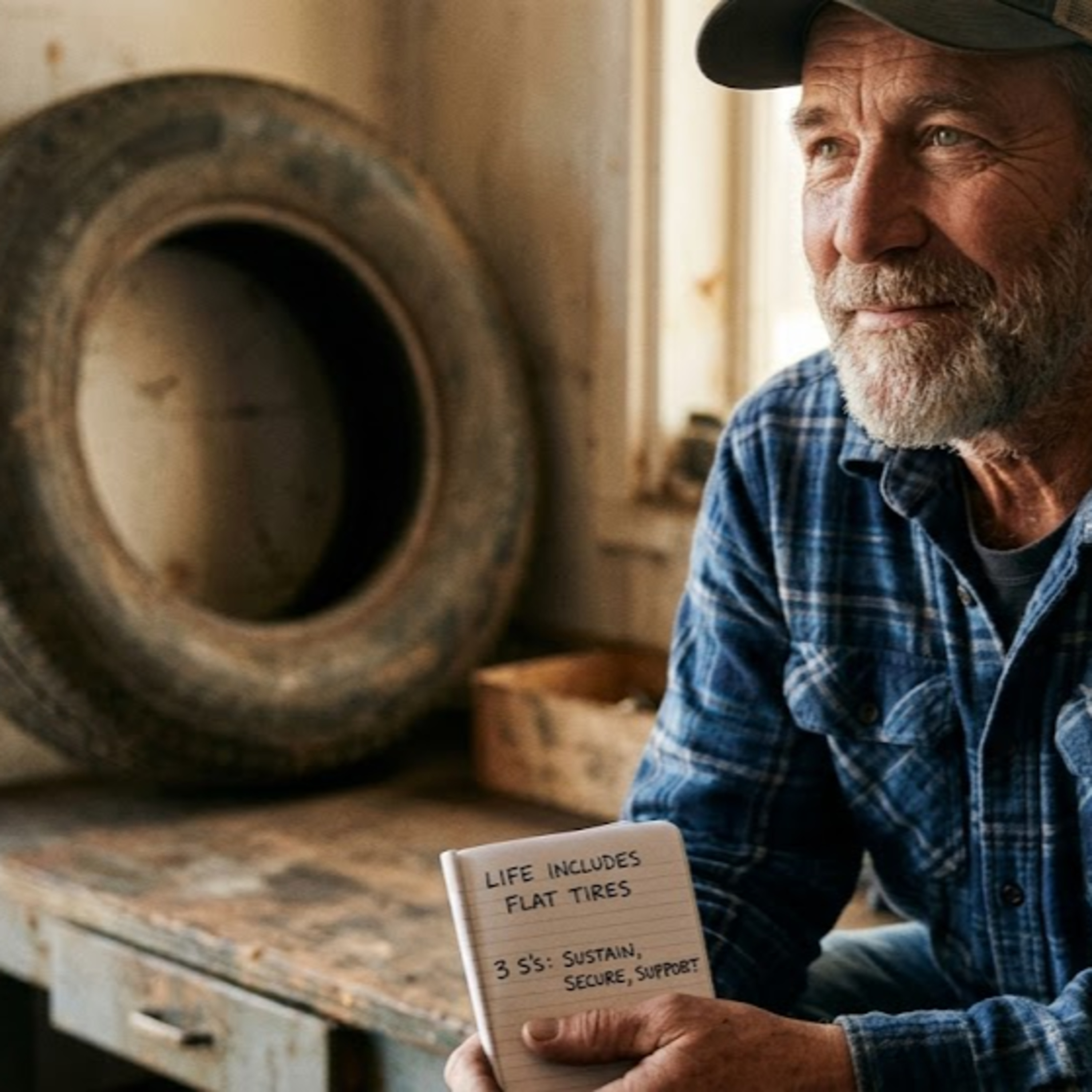 "Life includes Flat Tires," "An Ordinary Man," host Jim Wining episode artwork