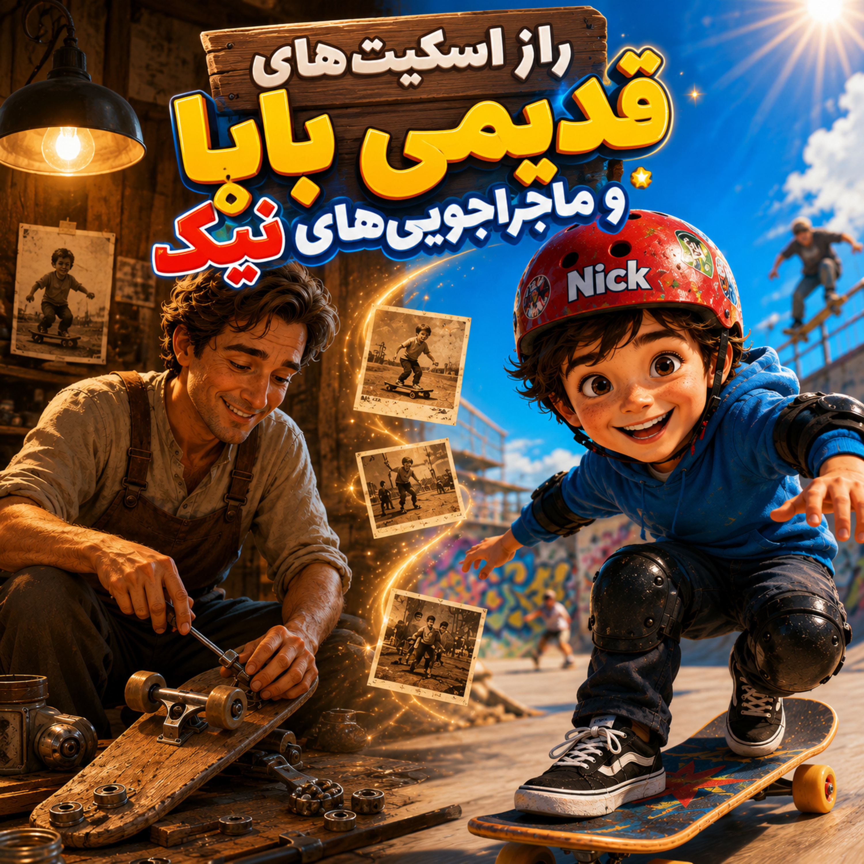 راز اسکیتهای قدیمی بابا و ماجراجویی نیک