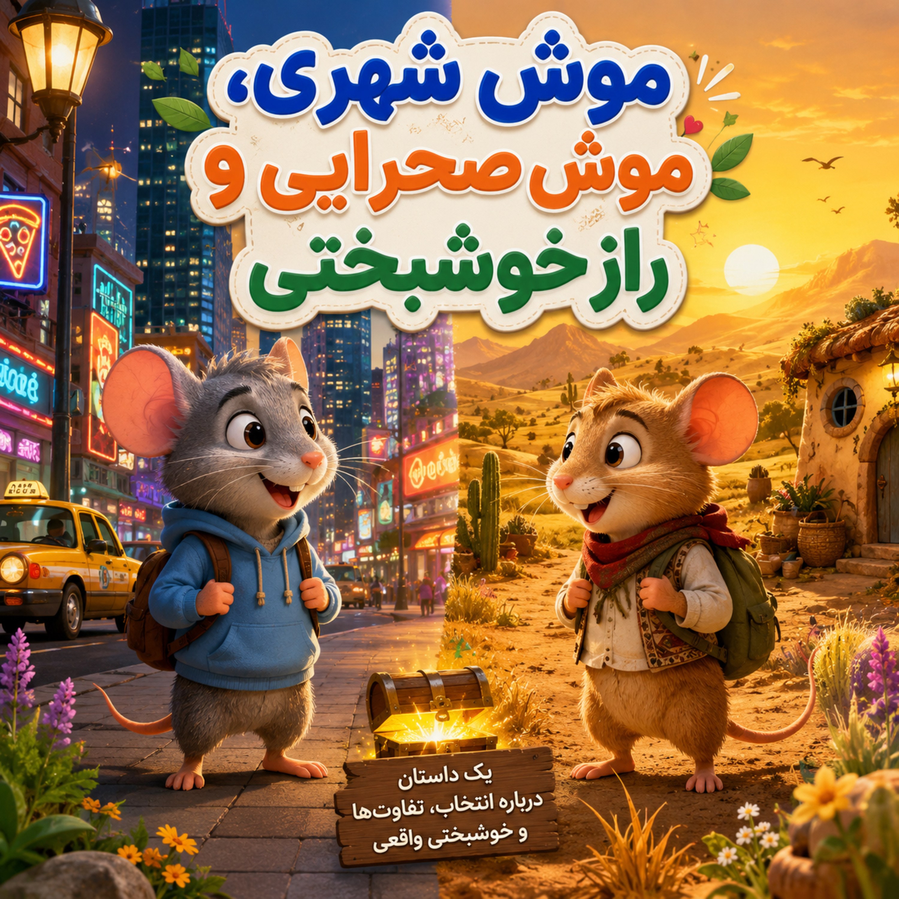 موش شهری، موش صحرایی و راز خوشبختی