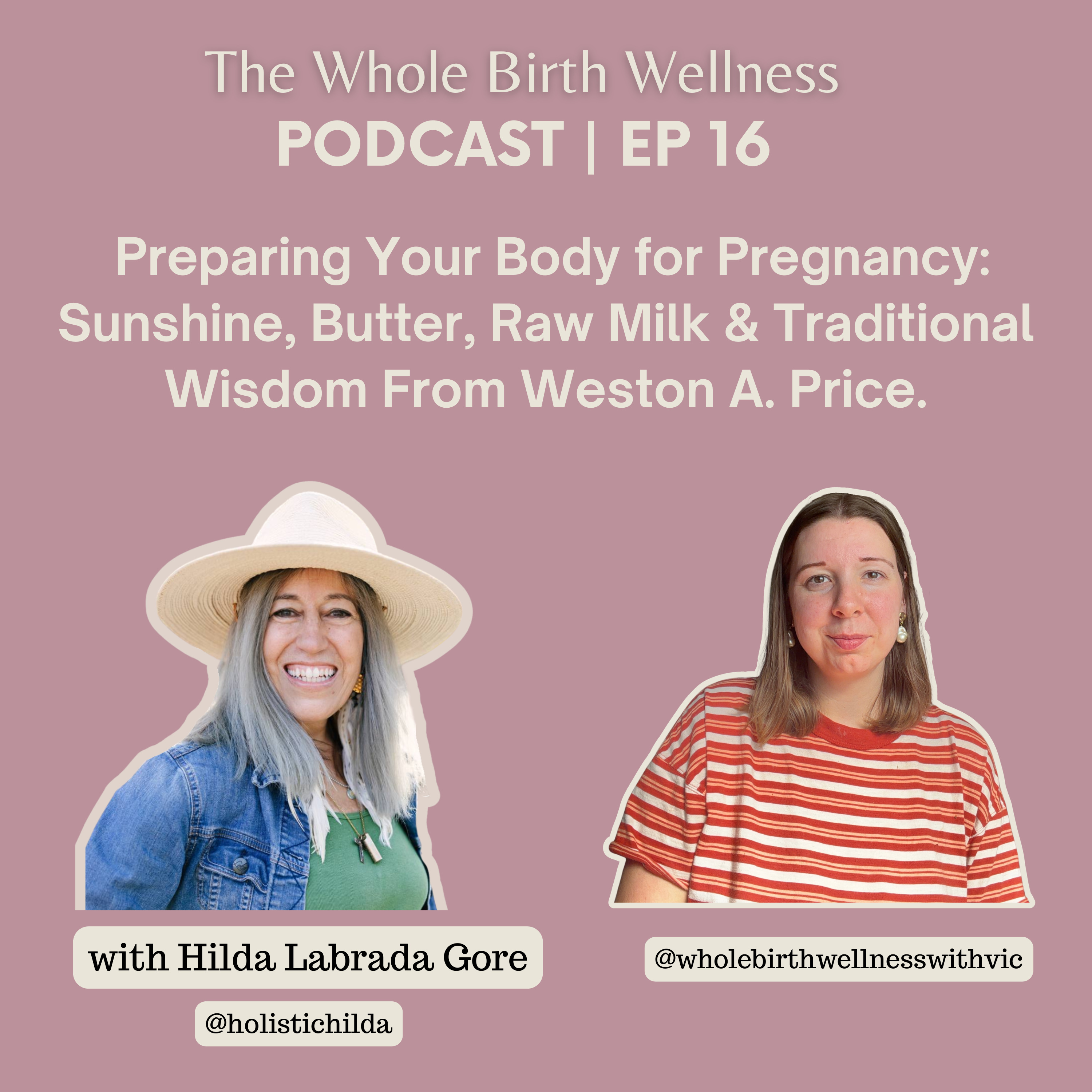 EP 16| Preparing Your Body for Pregnancy: Sunshine, Butter, Raw Milk & Traditional Wisdom From Weston A. Price with @Holistichilda episode artwork