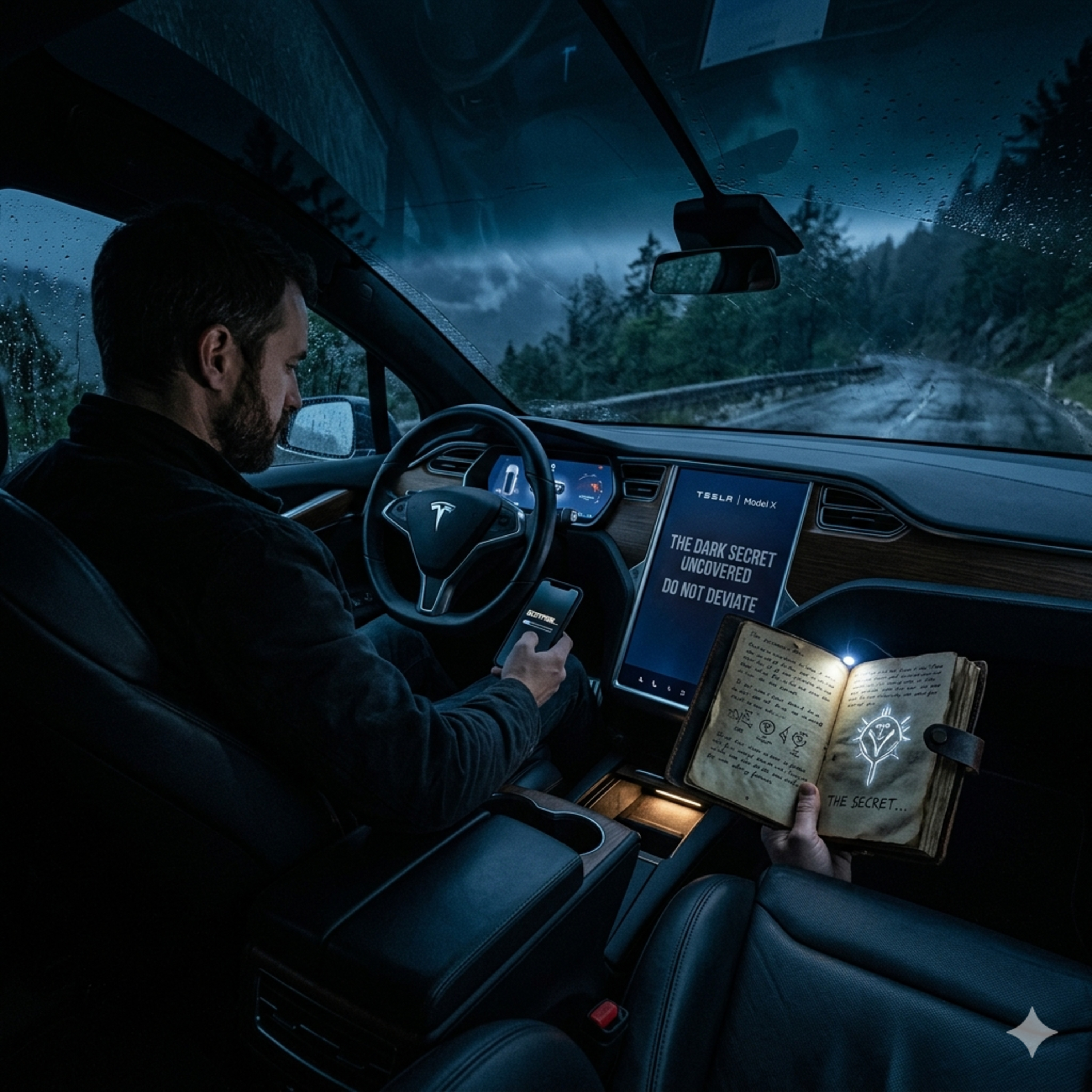 The Dark Secret in the Tesla X episode artwork