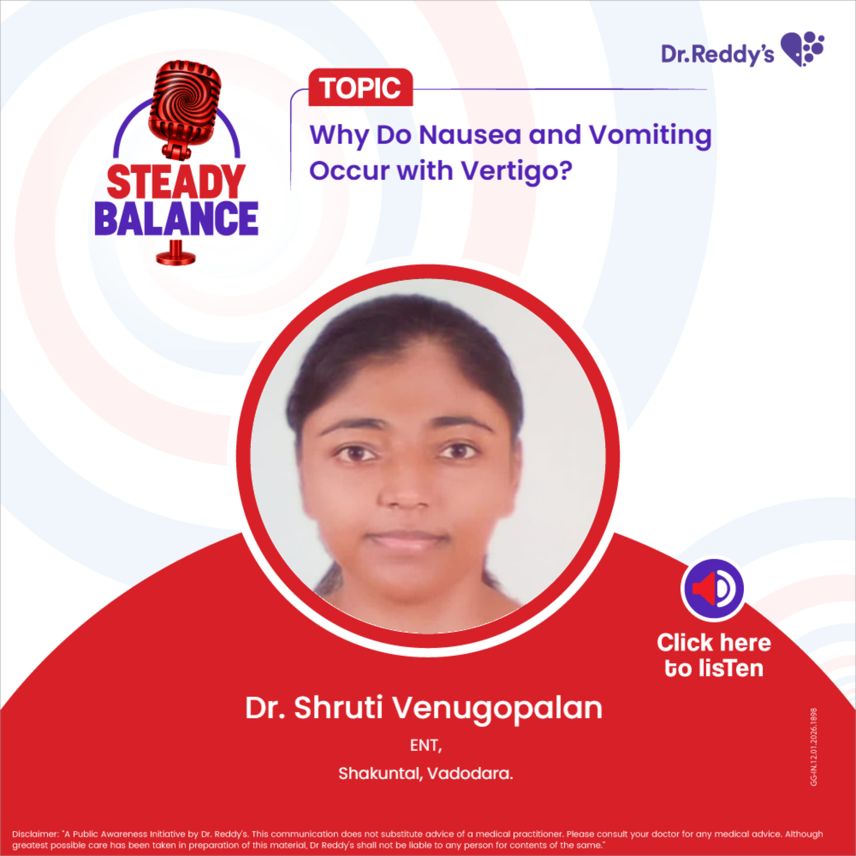 Why Do Nausea and Vomiting occur with Vertigo? || Dr. Shruti Venugopalan episode artwork