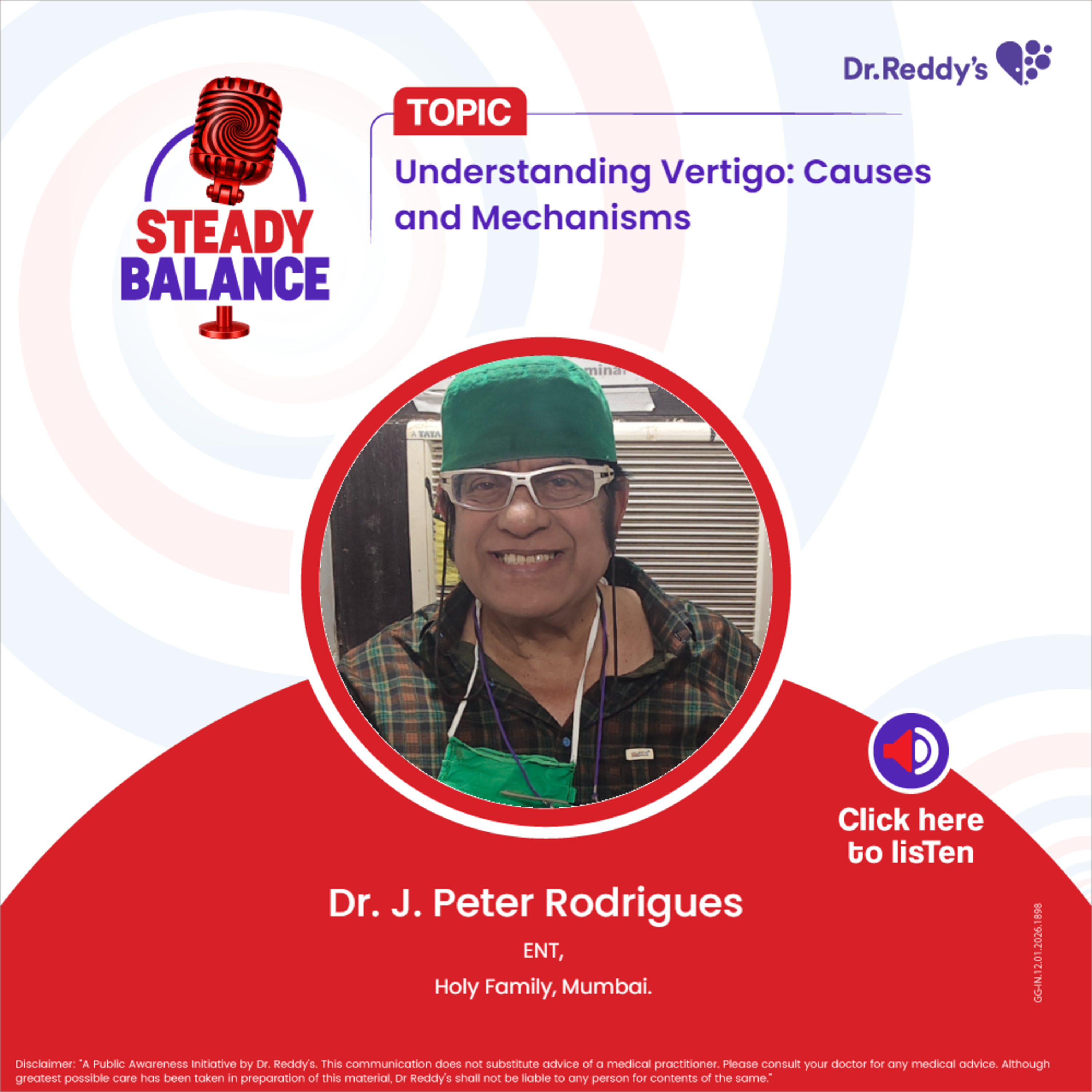 Understanding Vertigo: Causes and Mechanisms || Dr. J. Peter Rodrigues episode artwork