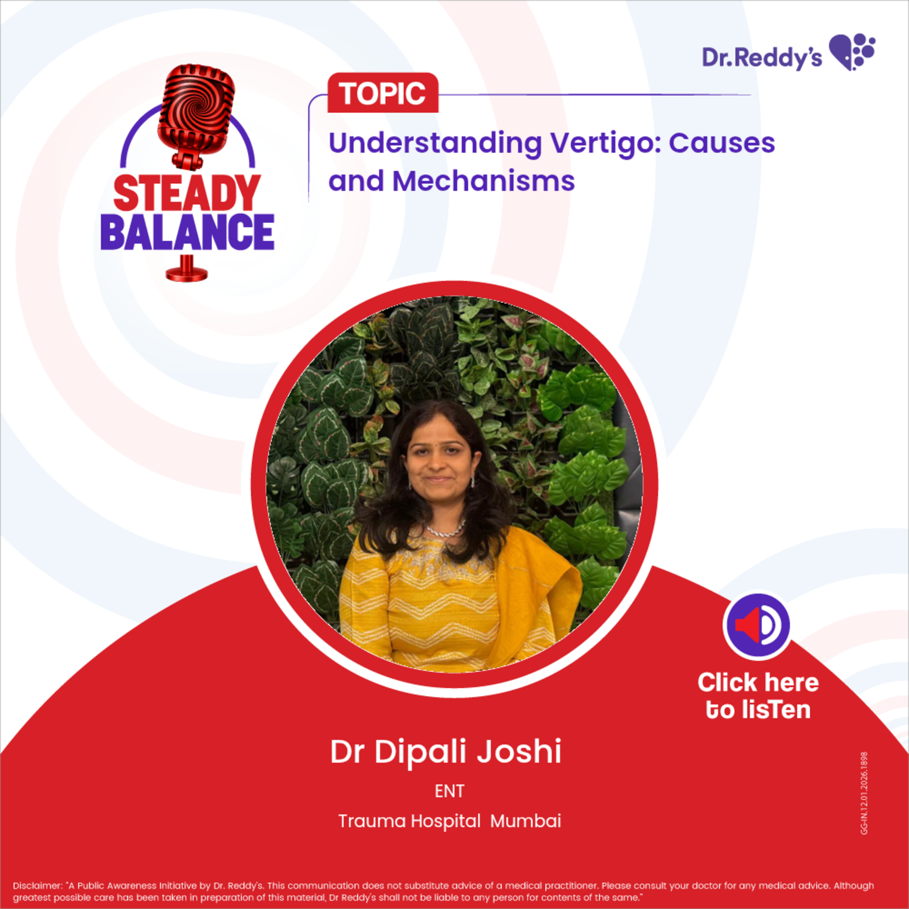 Understanding Vertigo: Causes and Mechanisms || Dr Dipali Joshi episode artwork