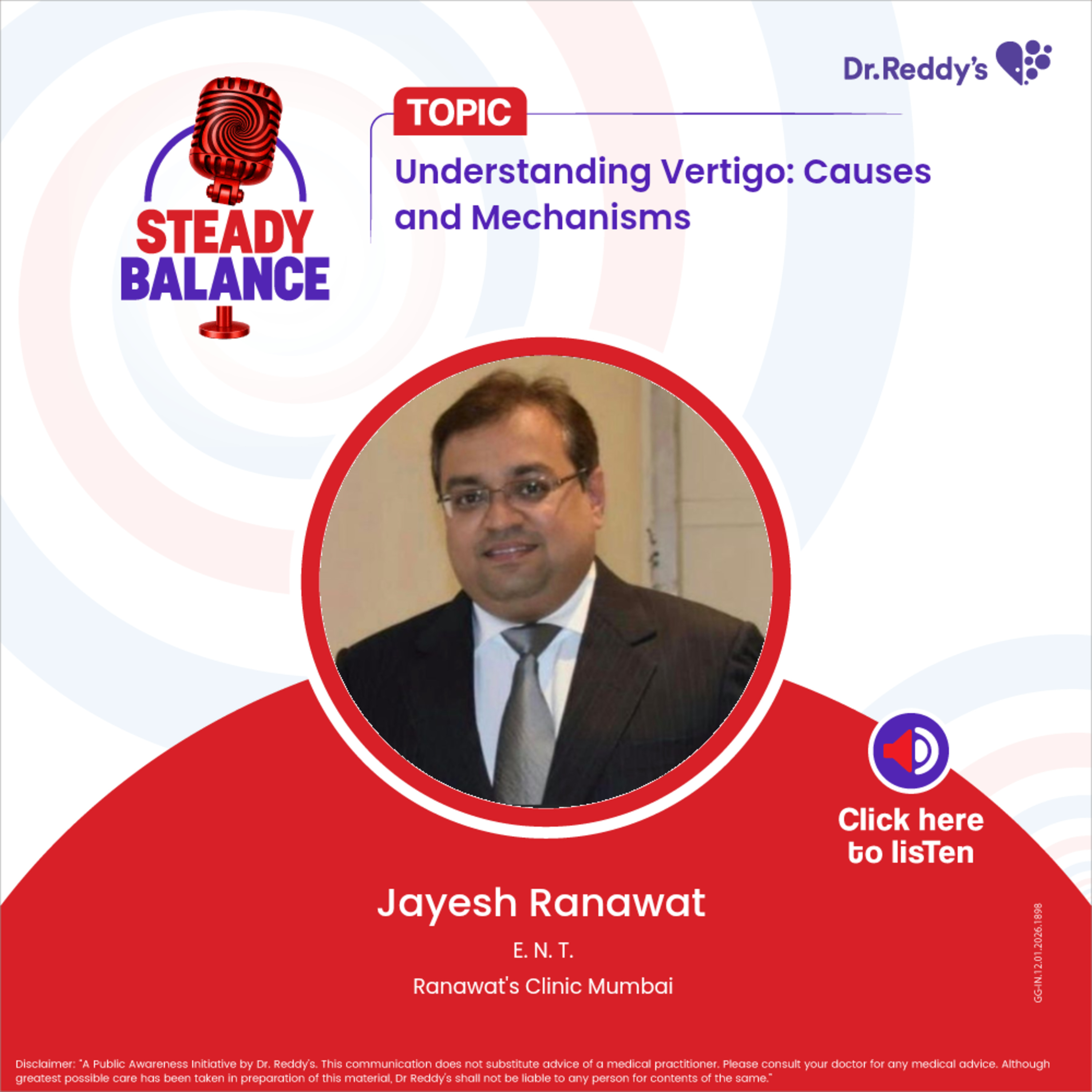Understanding Vertigo: Causes and Mechanisms || Dr. Jayesh Ranawat episode artwork