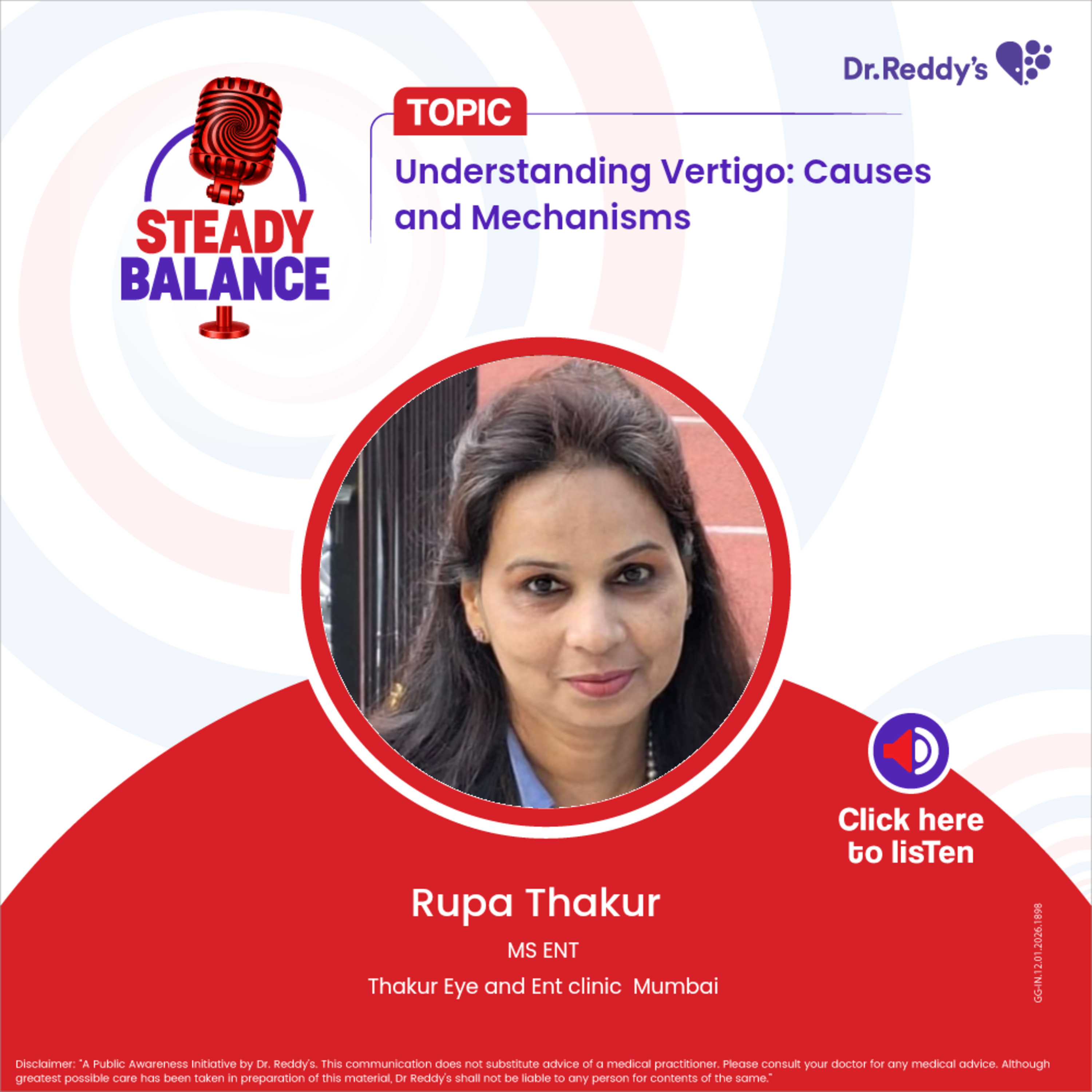 Understanding Vertigo: Causes and Mechanisms || Dr. Rupa Thakur episode artwork
