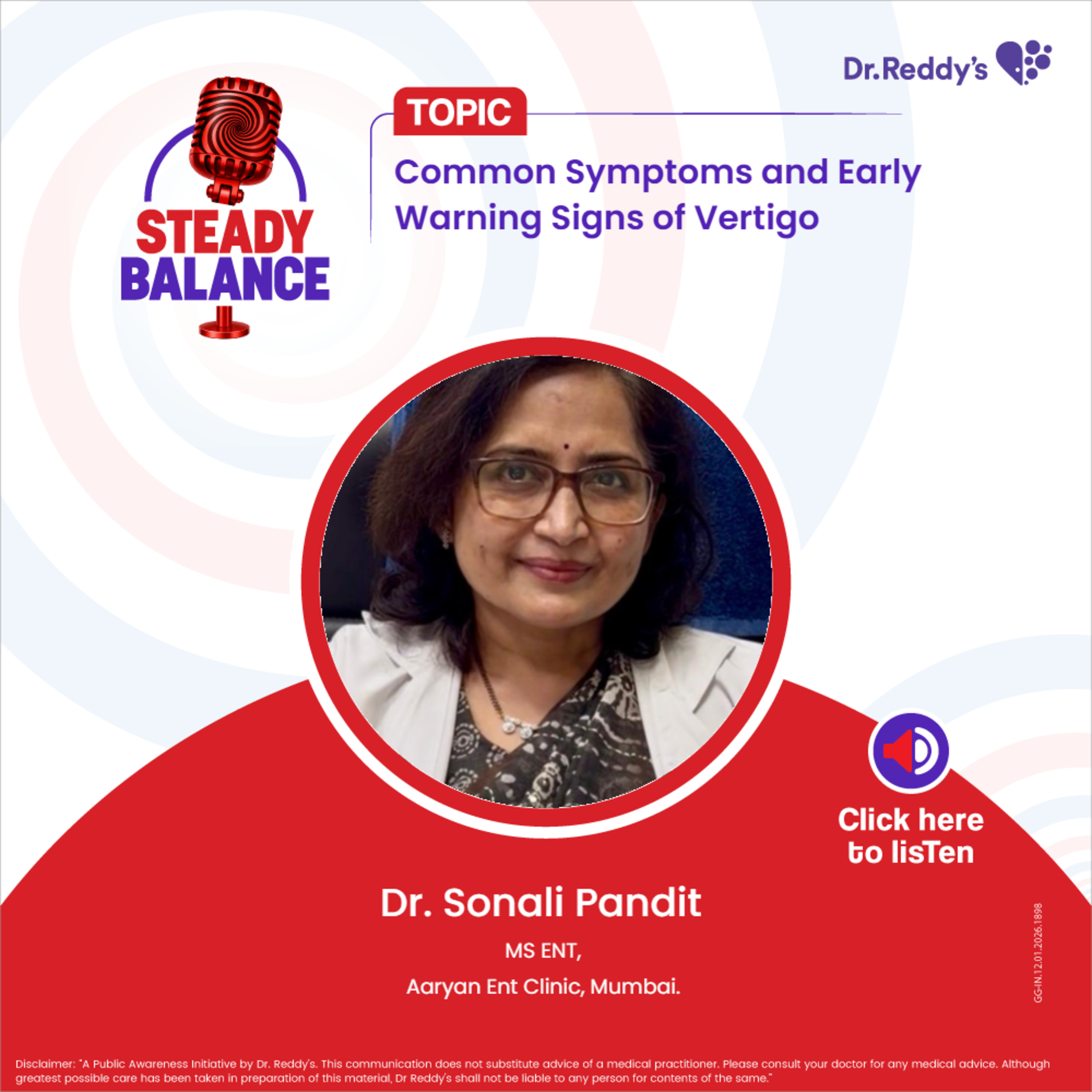 Common Symptoms and Early Warning Signs of Vertigo || Dr. Sonali Pandit episode artwork