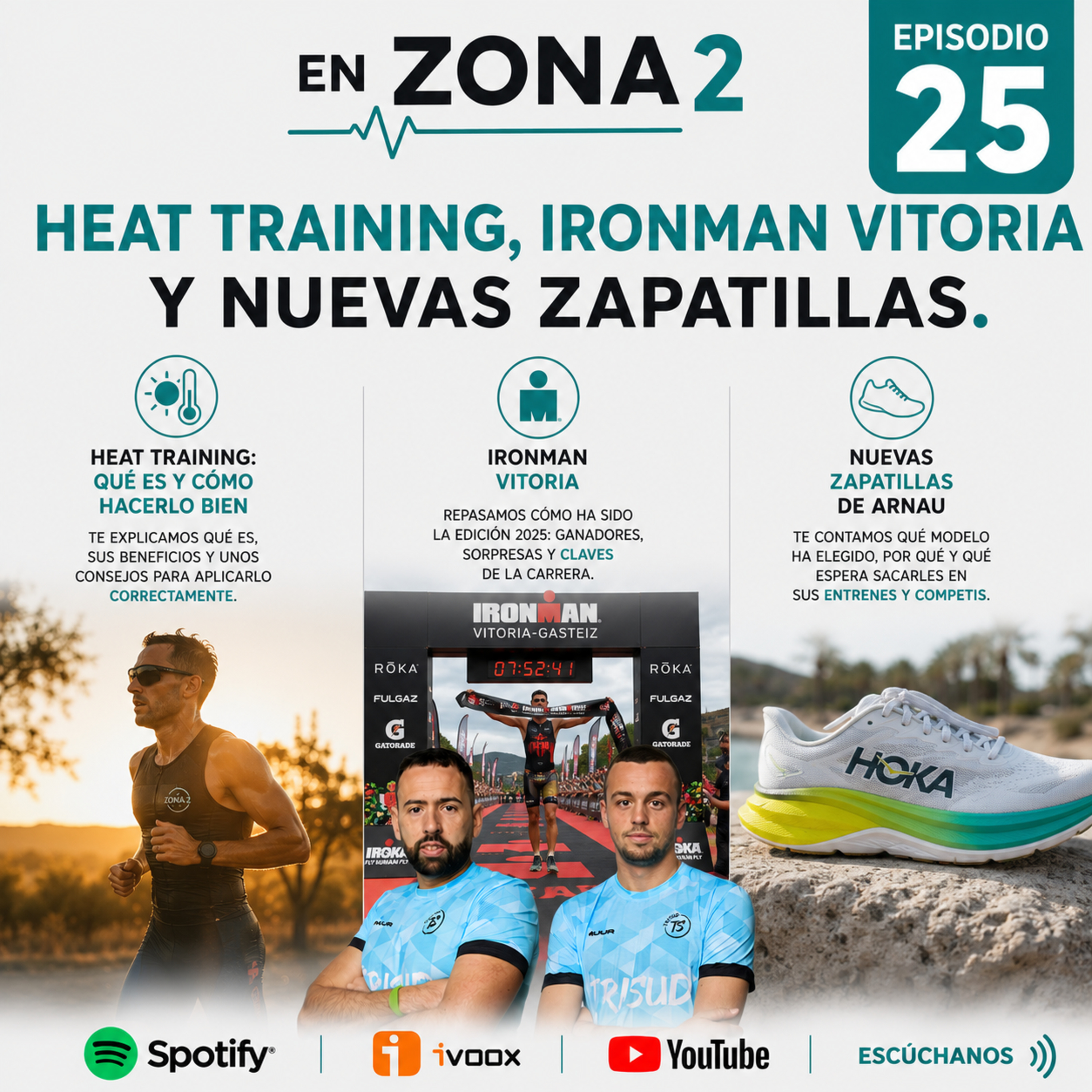 EP25 - ¿Qué es el HEAT TRAINING? Ironman Vitoria y las zapas nuevas de Arnau | EN ZONA 2 Podcast episode artwork