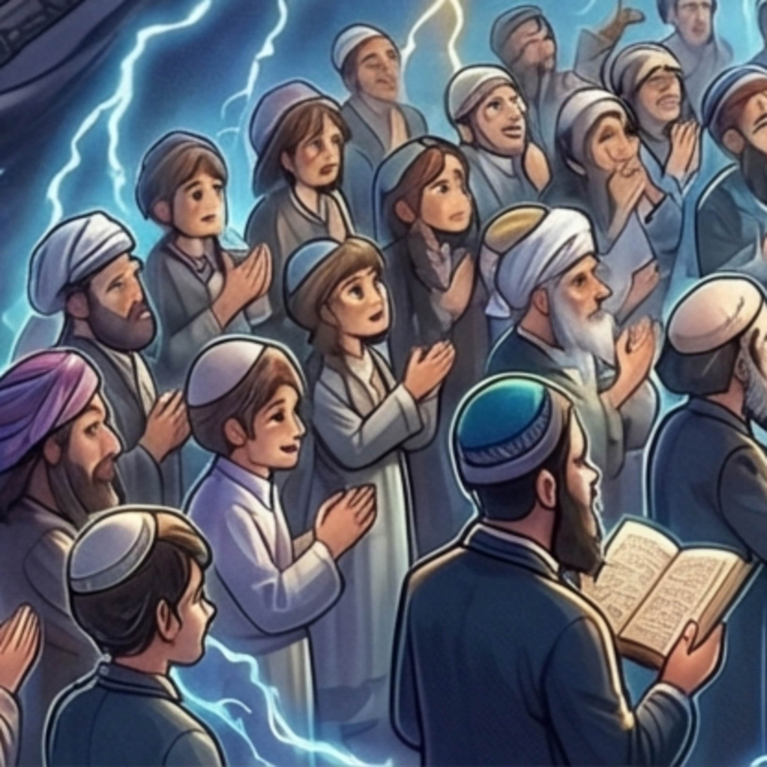 The Shattering of the Fifty-Cubit Veil: an AI podcast exploration of the Purim Story with chabad chassidus commentaries episode artwork