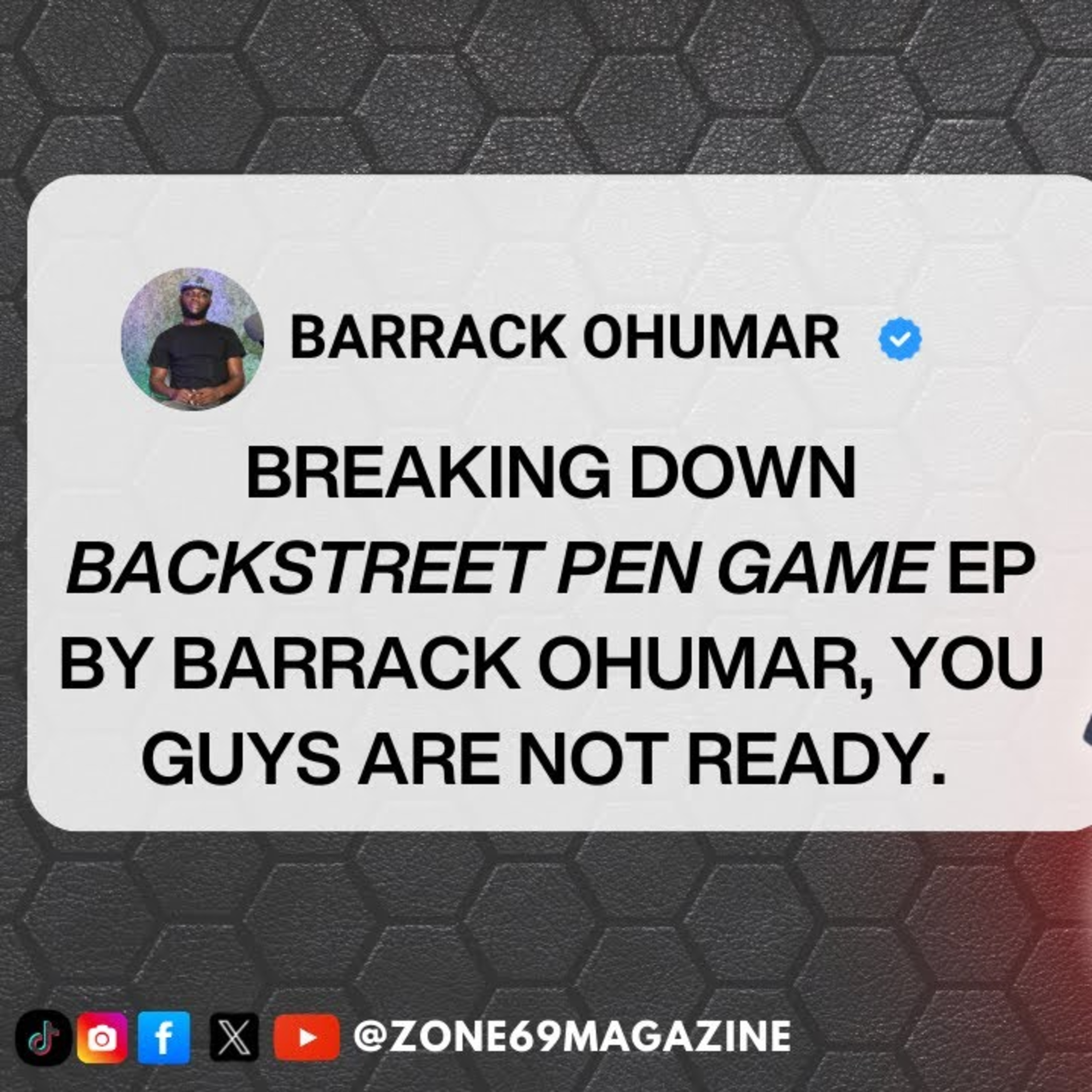 Barrack Ohumar. episode artwork