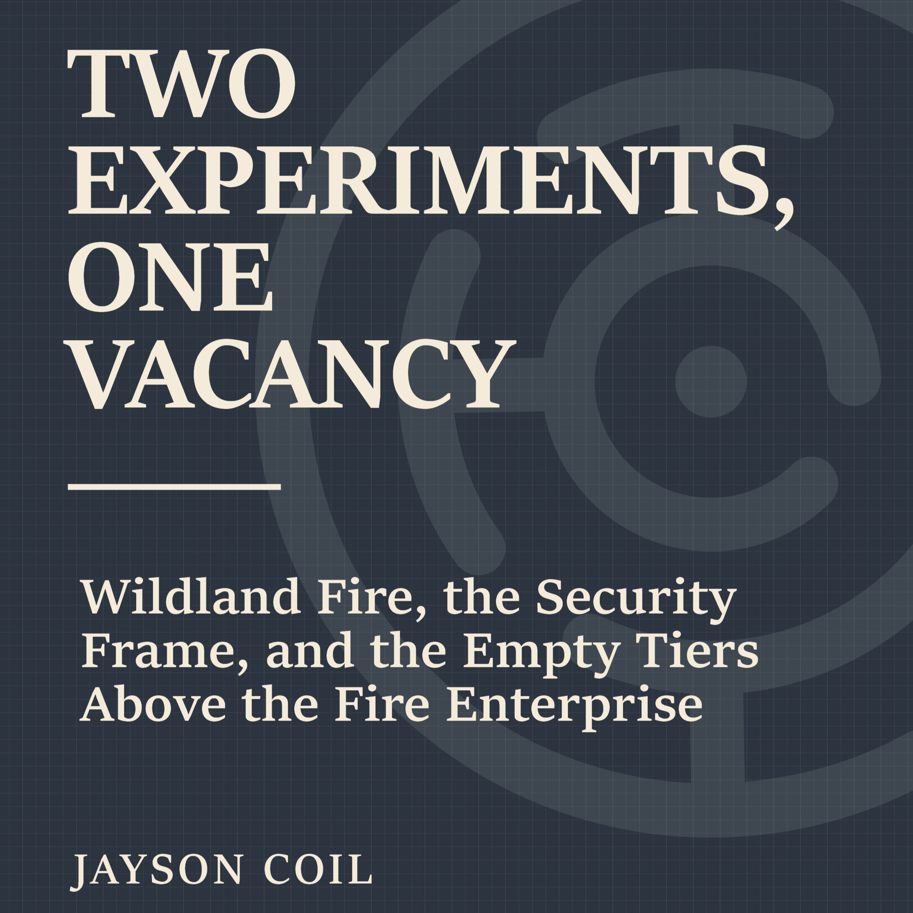 Two Experiments, One Vacancy episode artwork