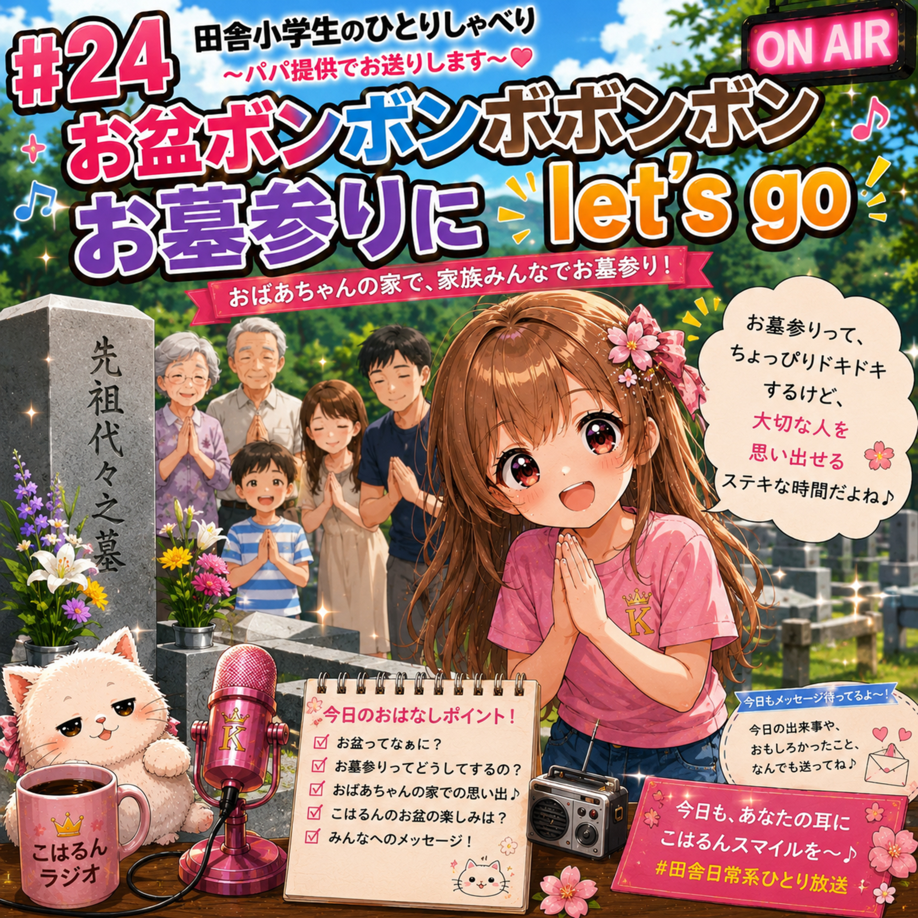 #024 田舎小学生のひとりしゃべり「お盆ボンボンボボンボンお墓参りにlet's go」 episode artwork