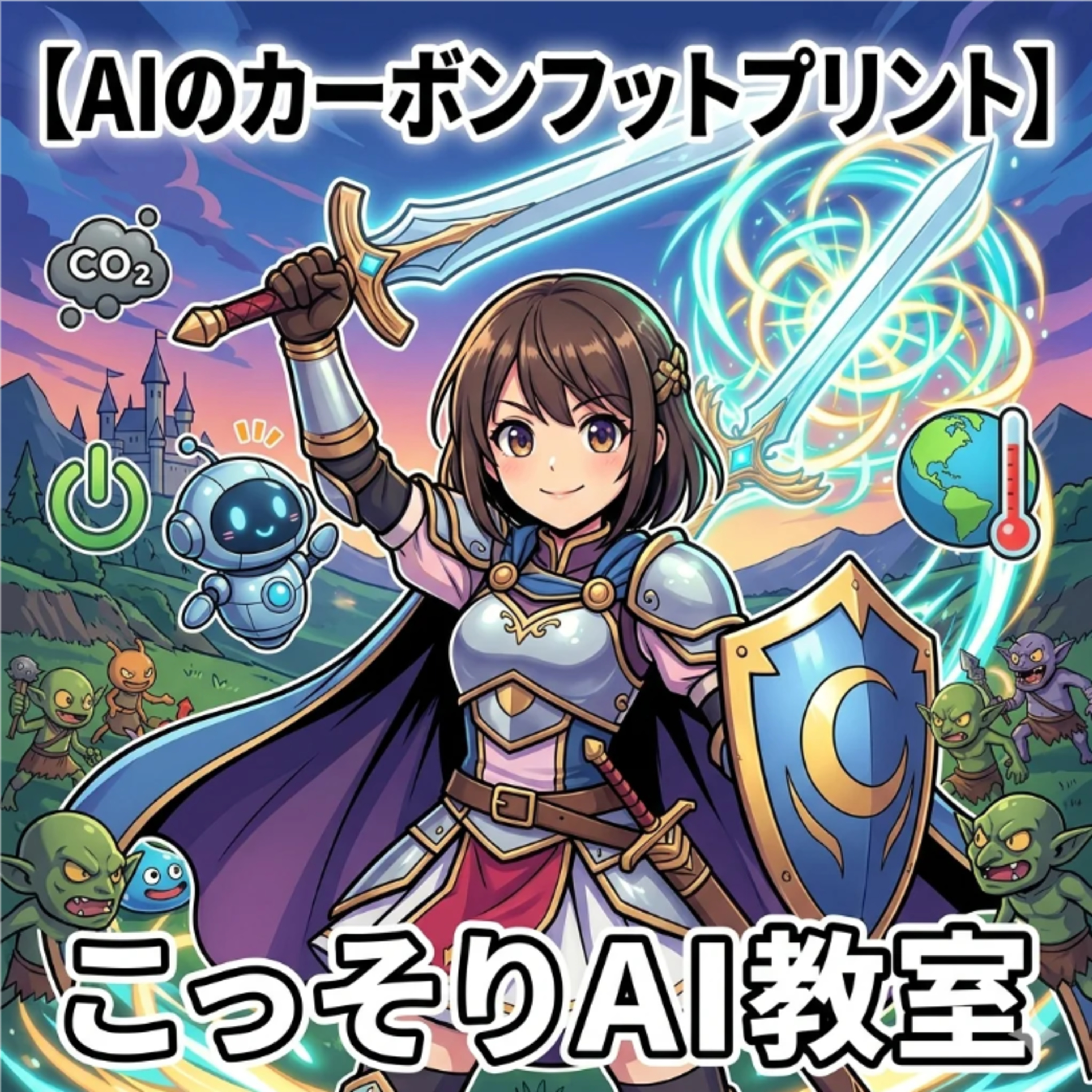 【AIのカーボンフットプリント】毎回雑魚敵に必殺技を撃っていた!? episode artwork