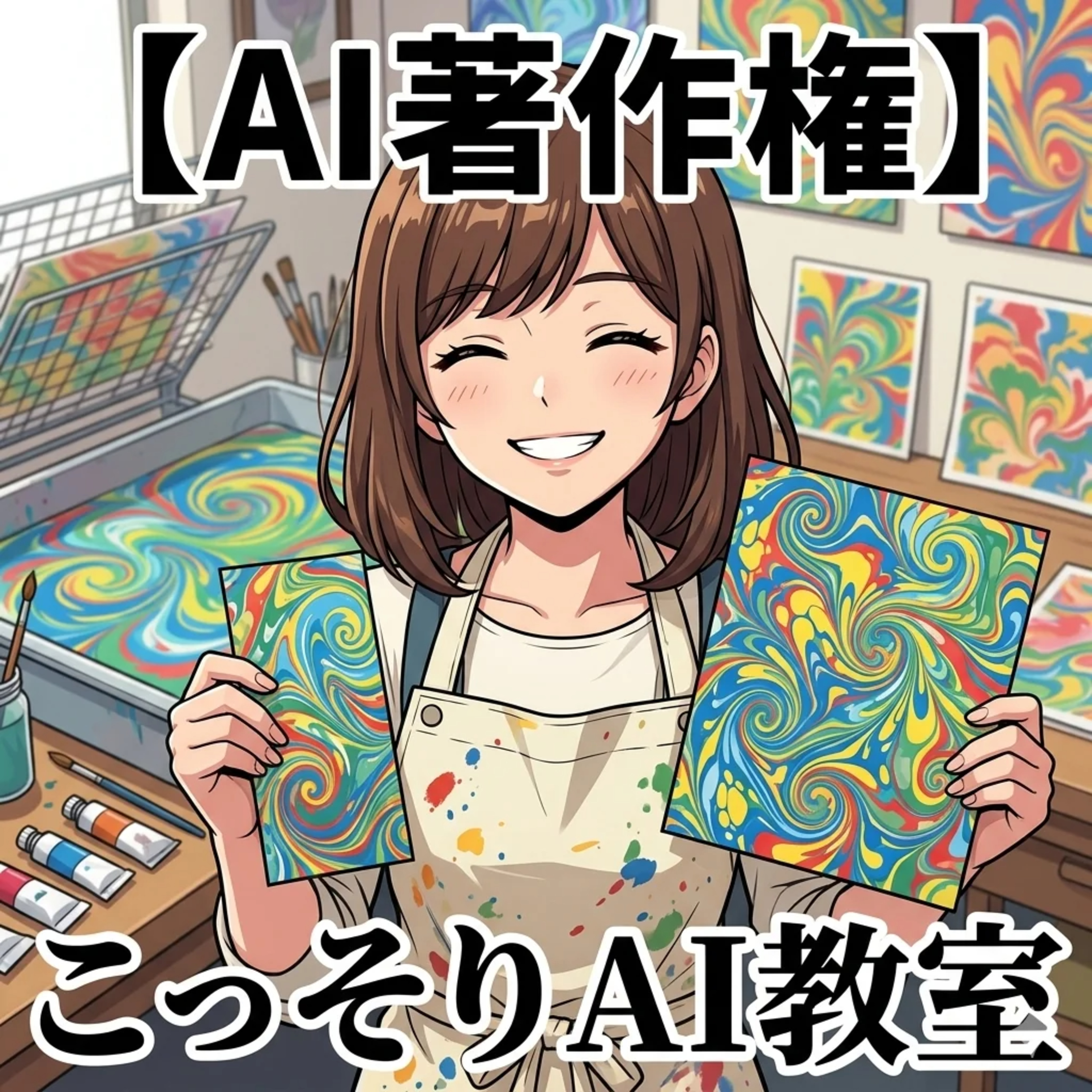 【AI著作権】AIが描いた絵の権利はどこにある？答えはマーブリングにあった episode artwork