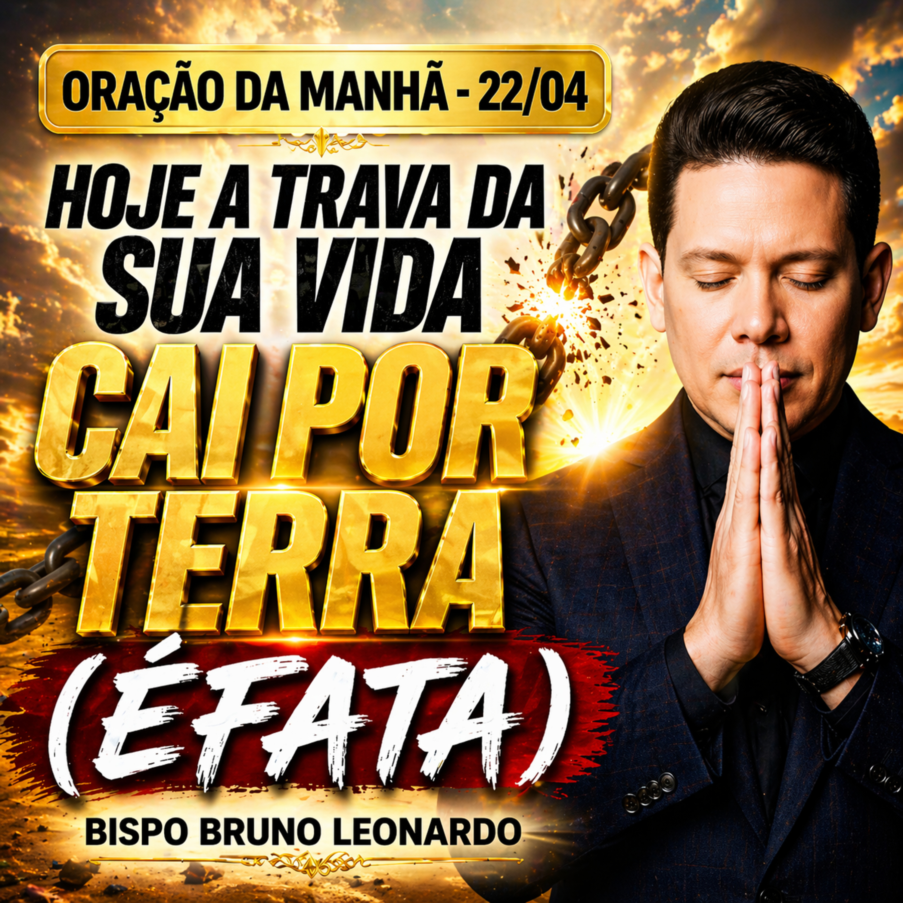 Oração da Manhã - 22/04 — Hoje a trava da sua vida cai por terra (Éfata) episode artwork