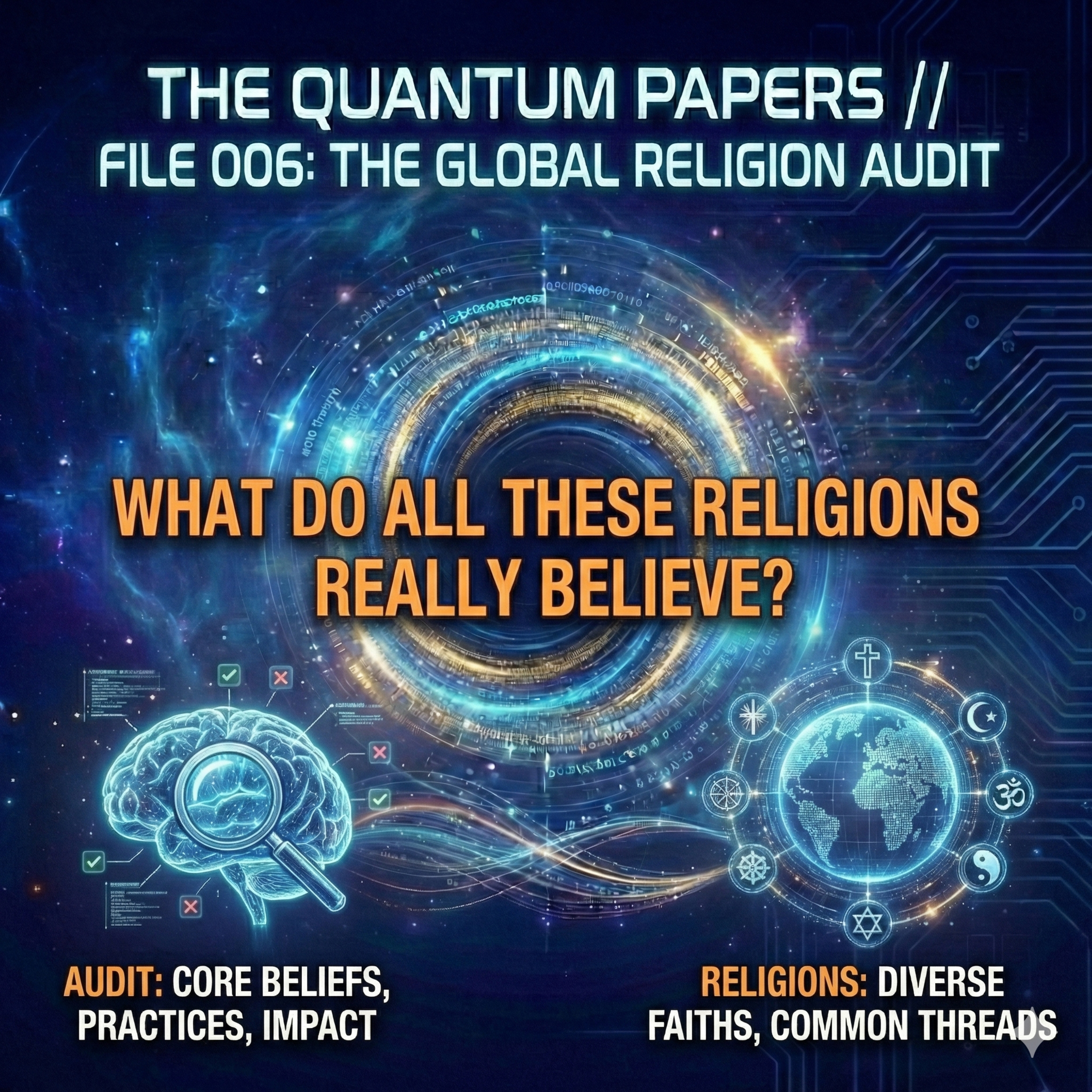 THE QUANTUM PAPERS FILE 006: THE GLOBAL RELIGION AUDIT episode artwork