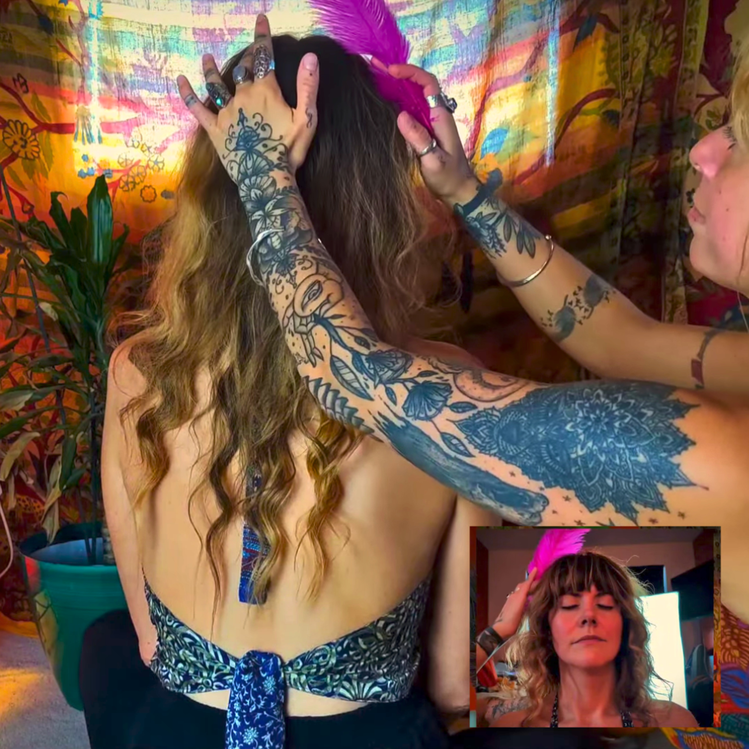Real person ASMR tracing with feathers and makeup brushes episode artwork