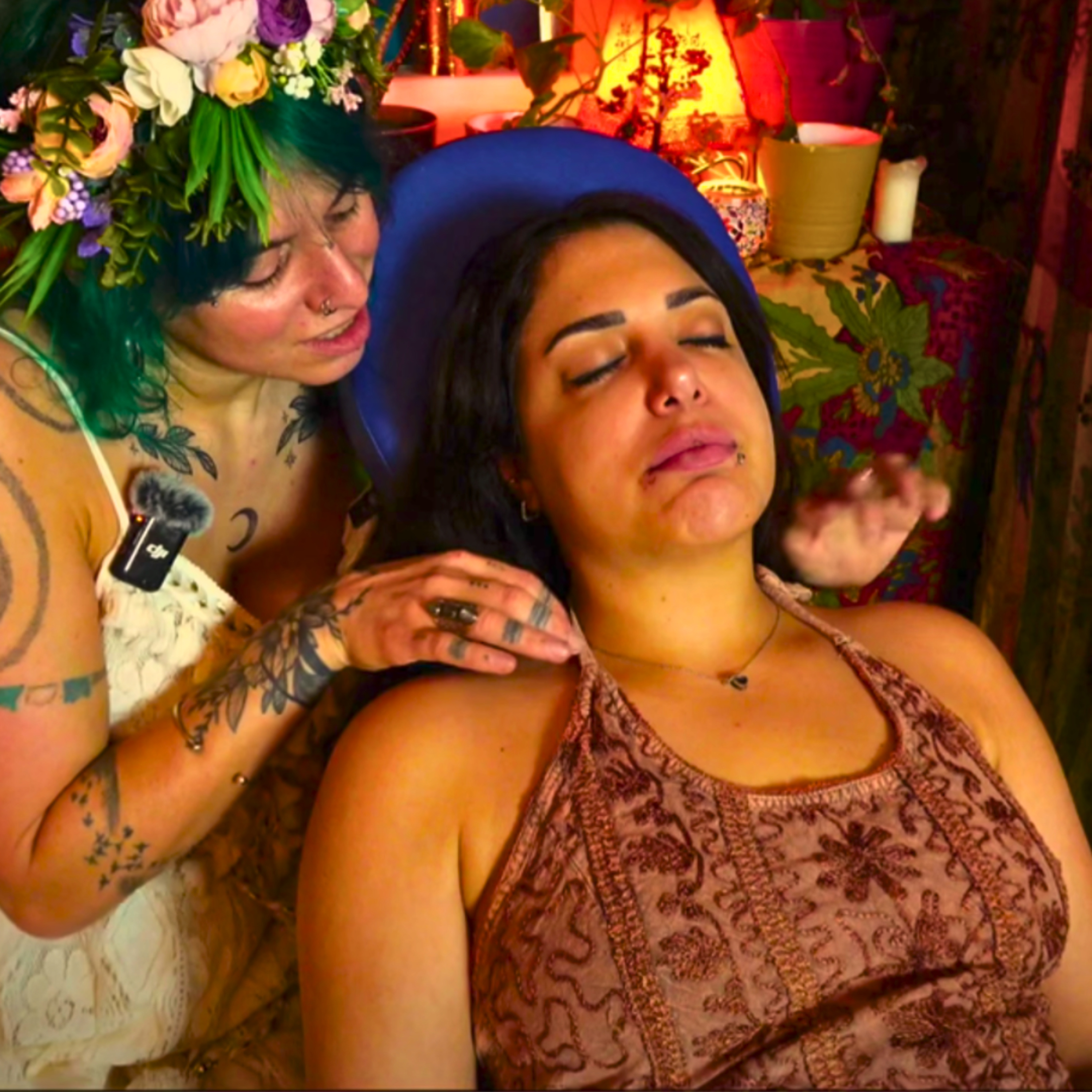 Real person ASMR face chakra relaxation episode artwork