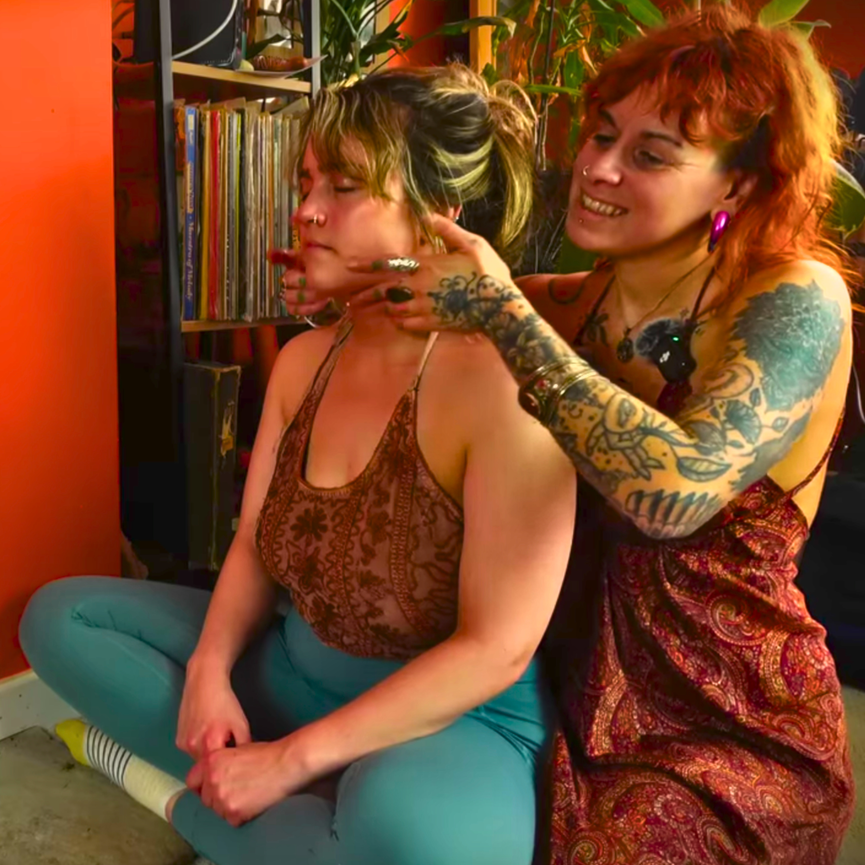 Fireside ASMR massage & skin brushing episode artwork