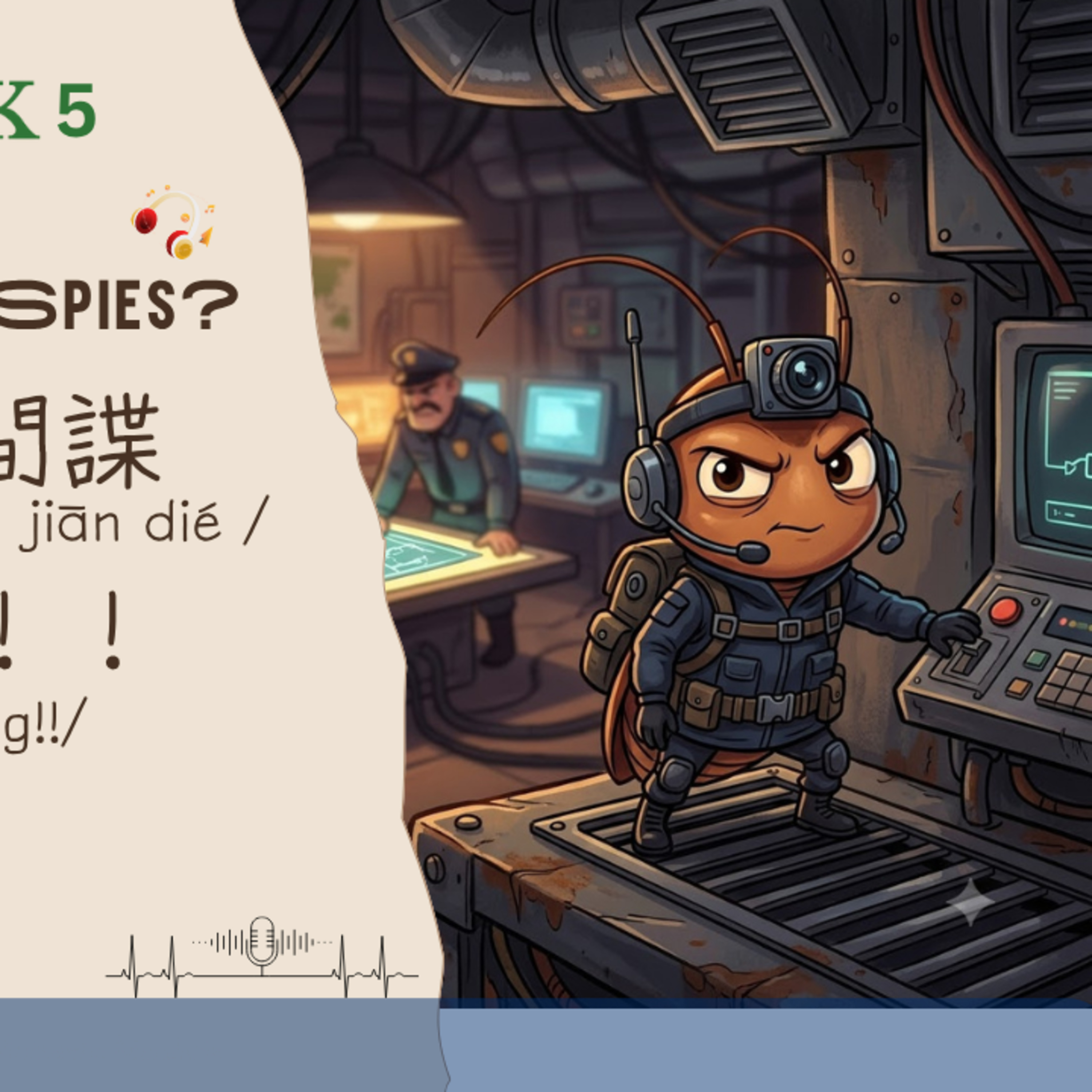 B2 | TOCFL 4 | HSK 5 | Animals as Secret Spies? | 史上最強的間諜竟然是蟑螂 | Taiwan Mandarin