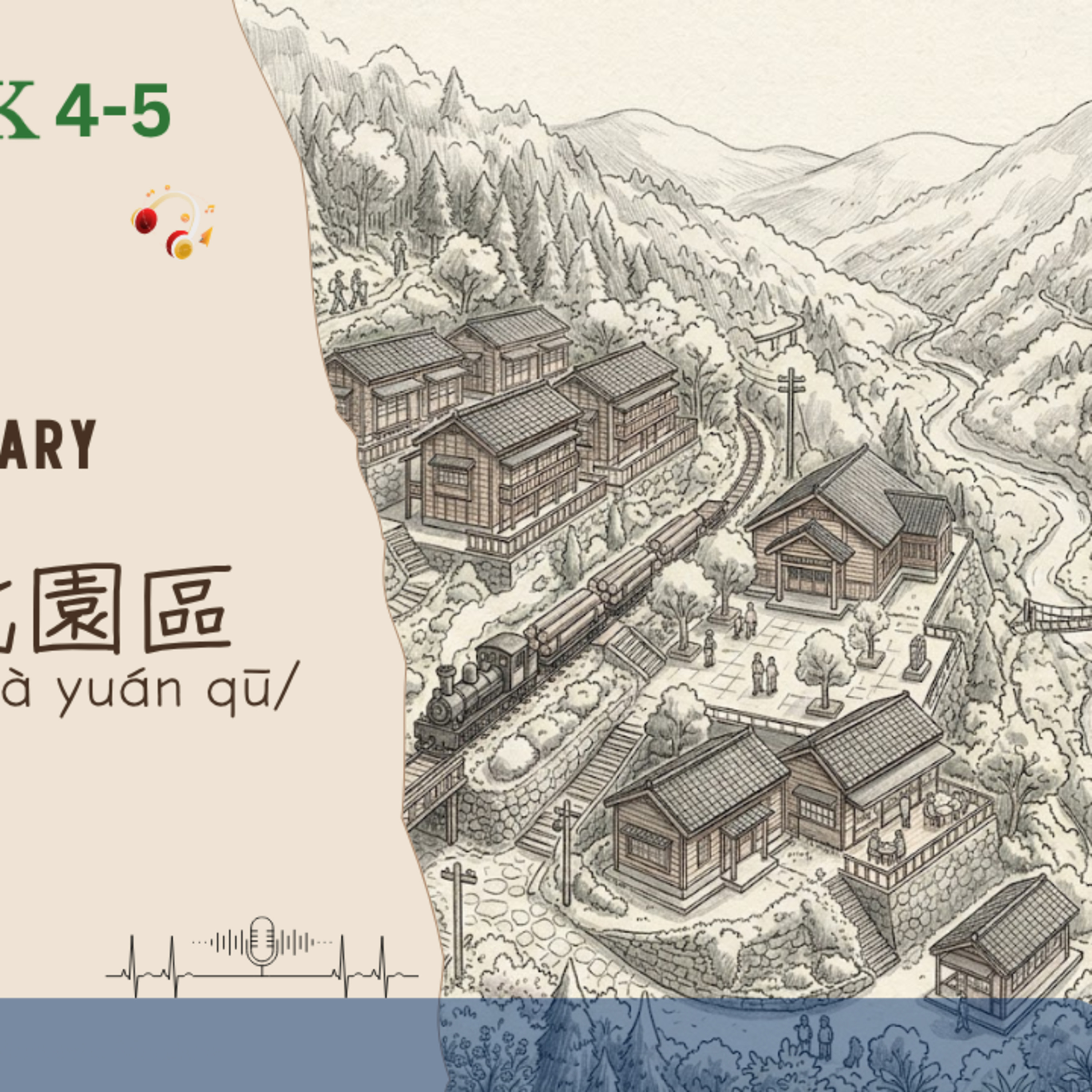 B1+ | TOCFL 3 | HSK 4-5 | My Favorite Taiwanese Sanctuary - 林田山林業文化園區 | Taiwan Mandarin