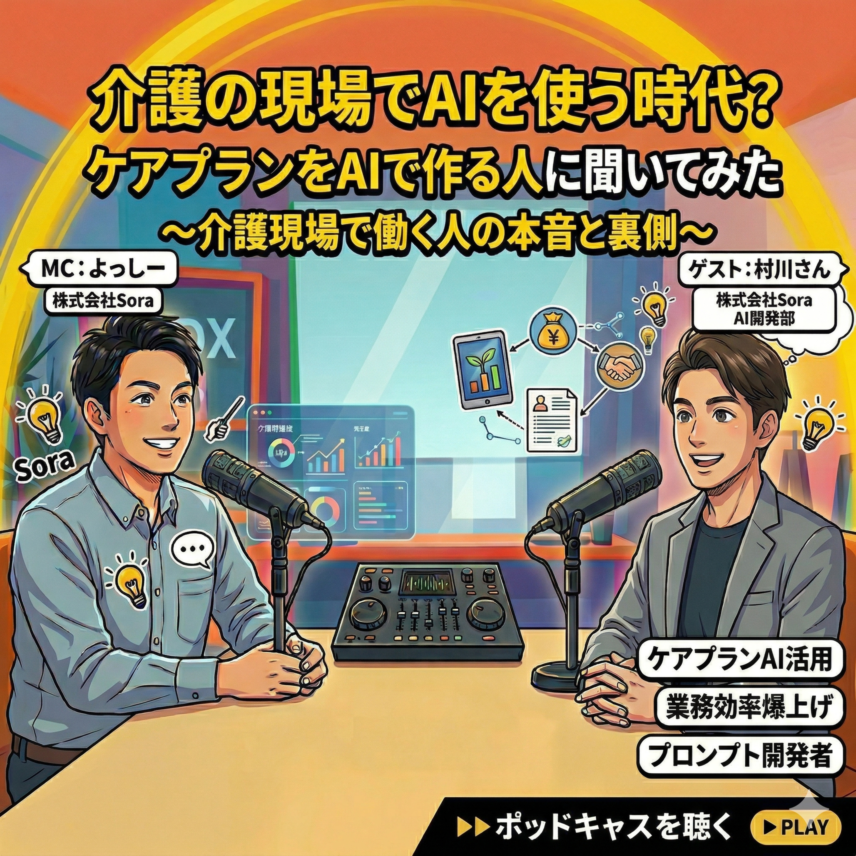 介護の現場でAIを使う時代？ケアプランをAIで作る人に聞いてみた【ゲスト：株式会社IRODORI 村川さん】 episode artwork