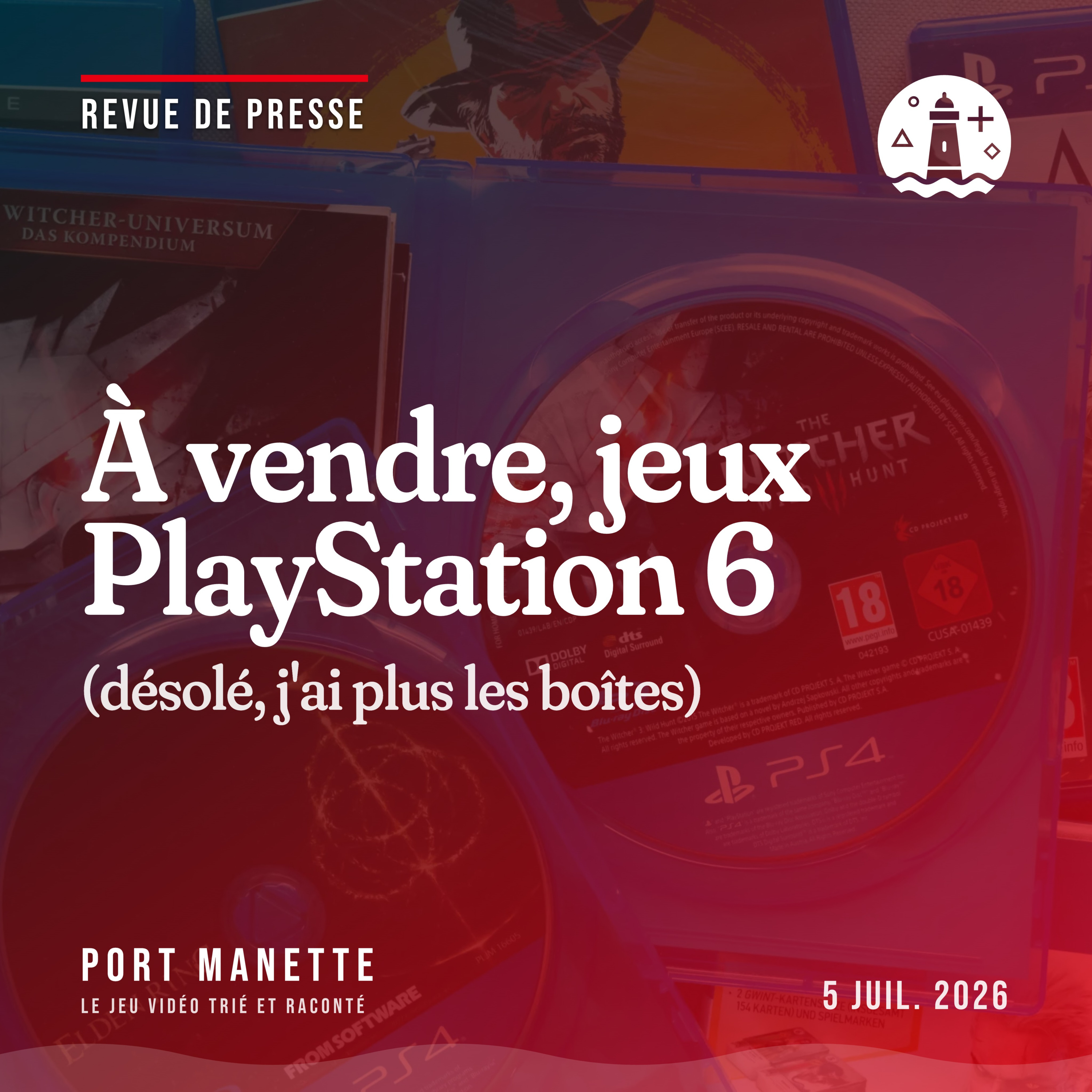 À vendre : jeux PS6 — désolé, j'ai plus les boîtes episode artwork