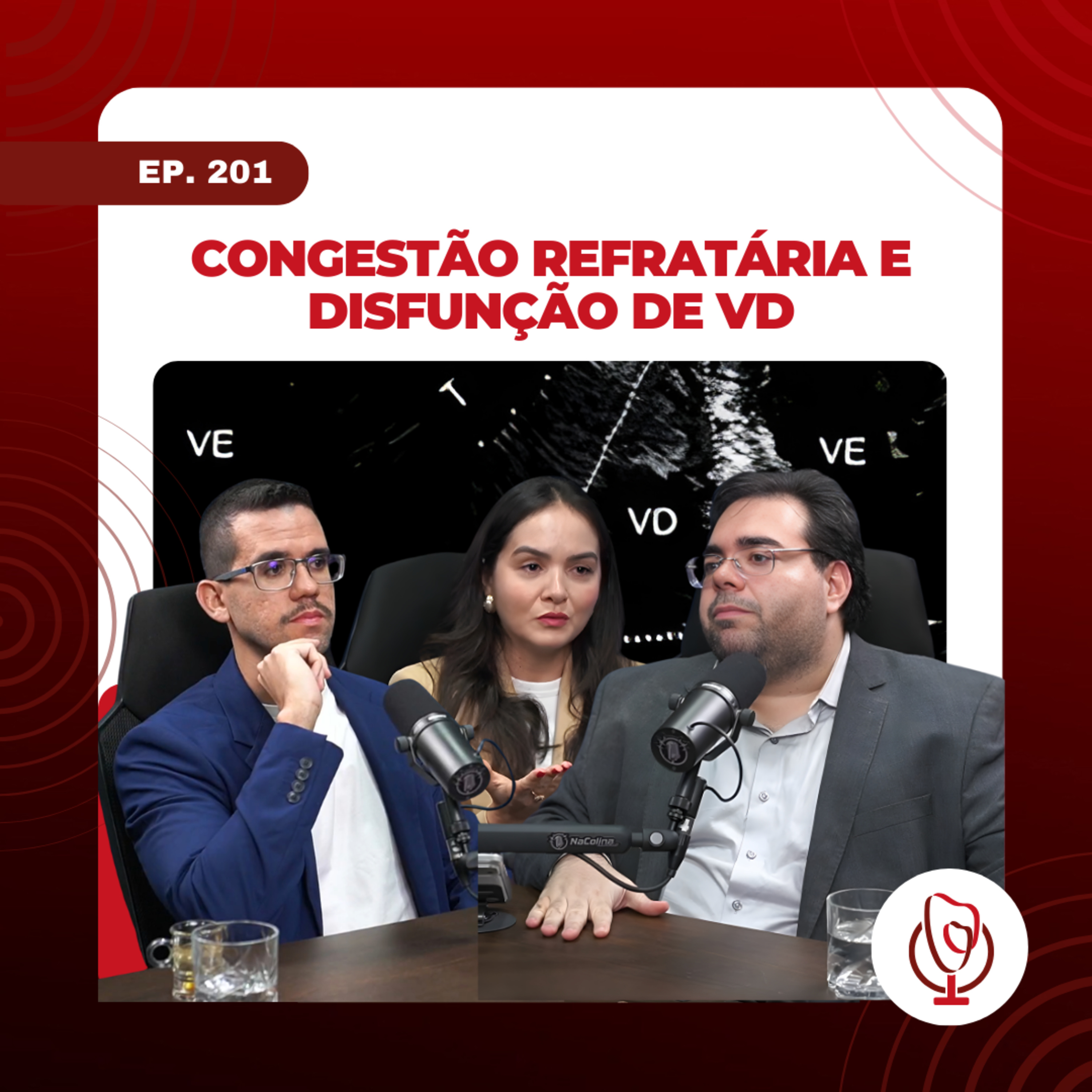 201 - Congestão Refratária e Disfunção de VD, com Luís Augusto Carvalho, Williasmin Souza e Carlos Aurélio Aragão | Clube da Cardio Podcast