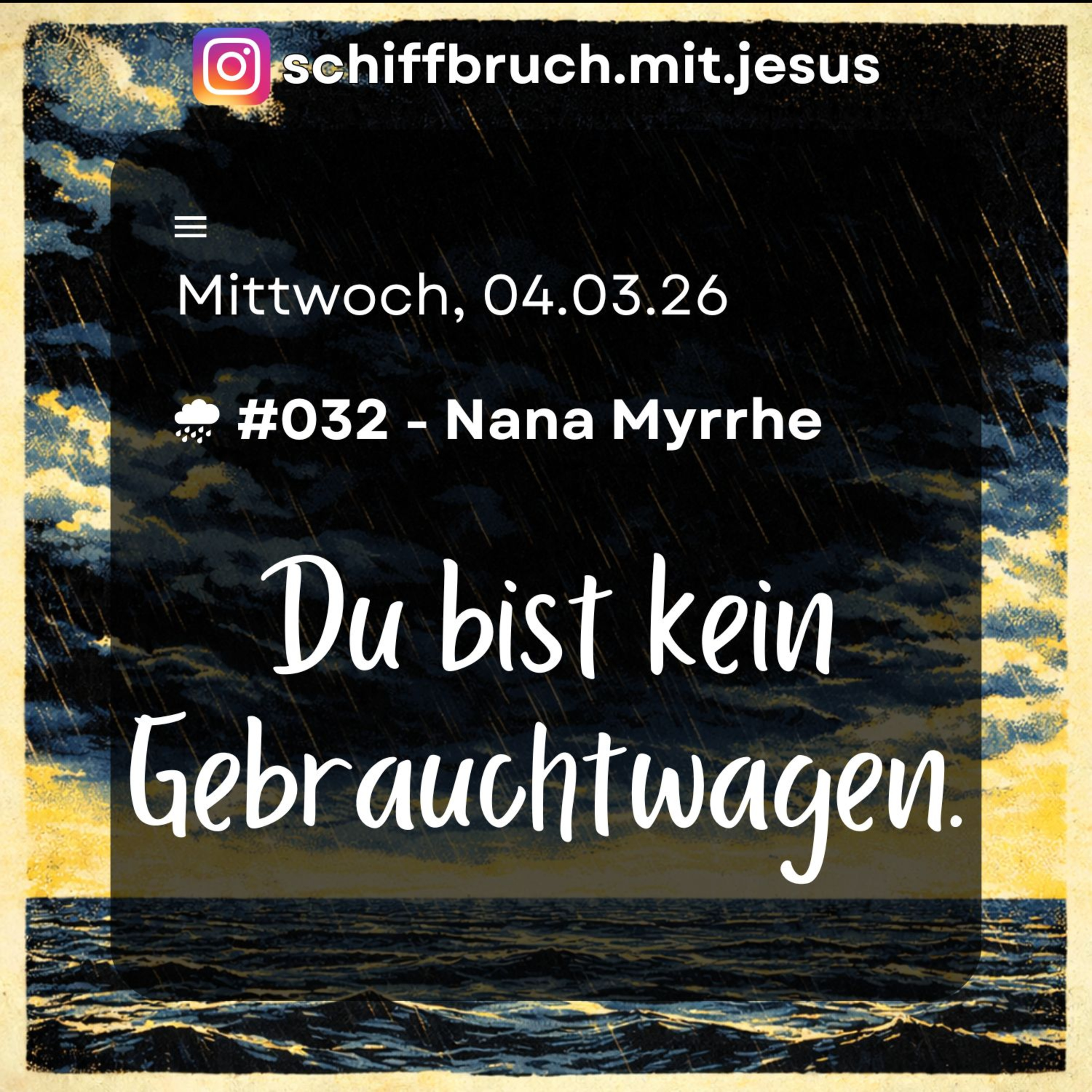 Schiffbruch mit Jesus