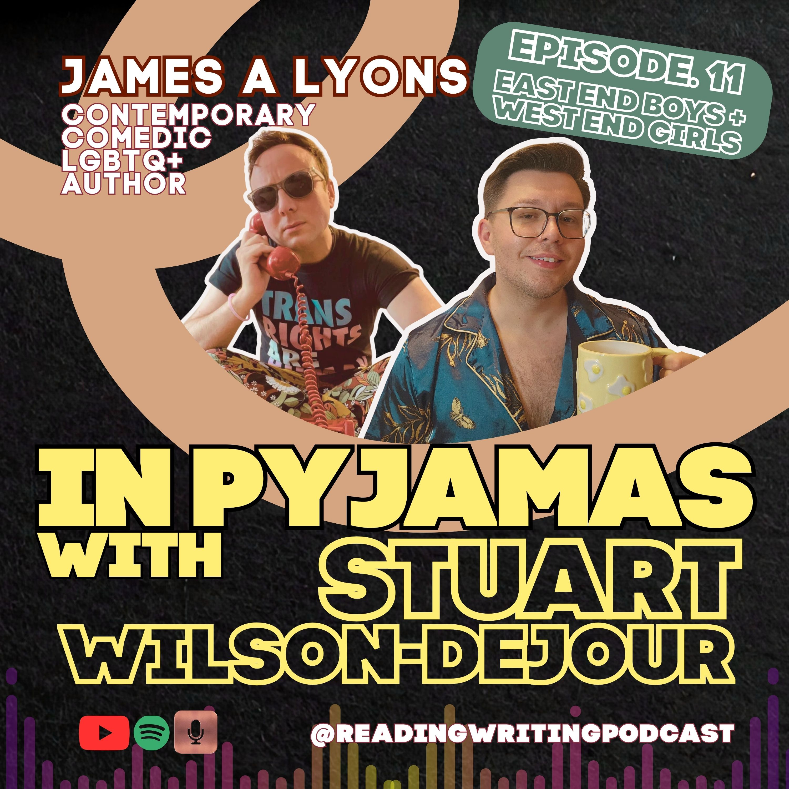 In pyjamas with Stuart Wilson-De Jour