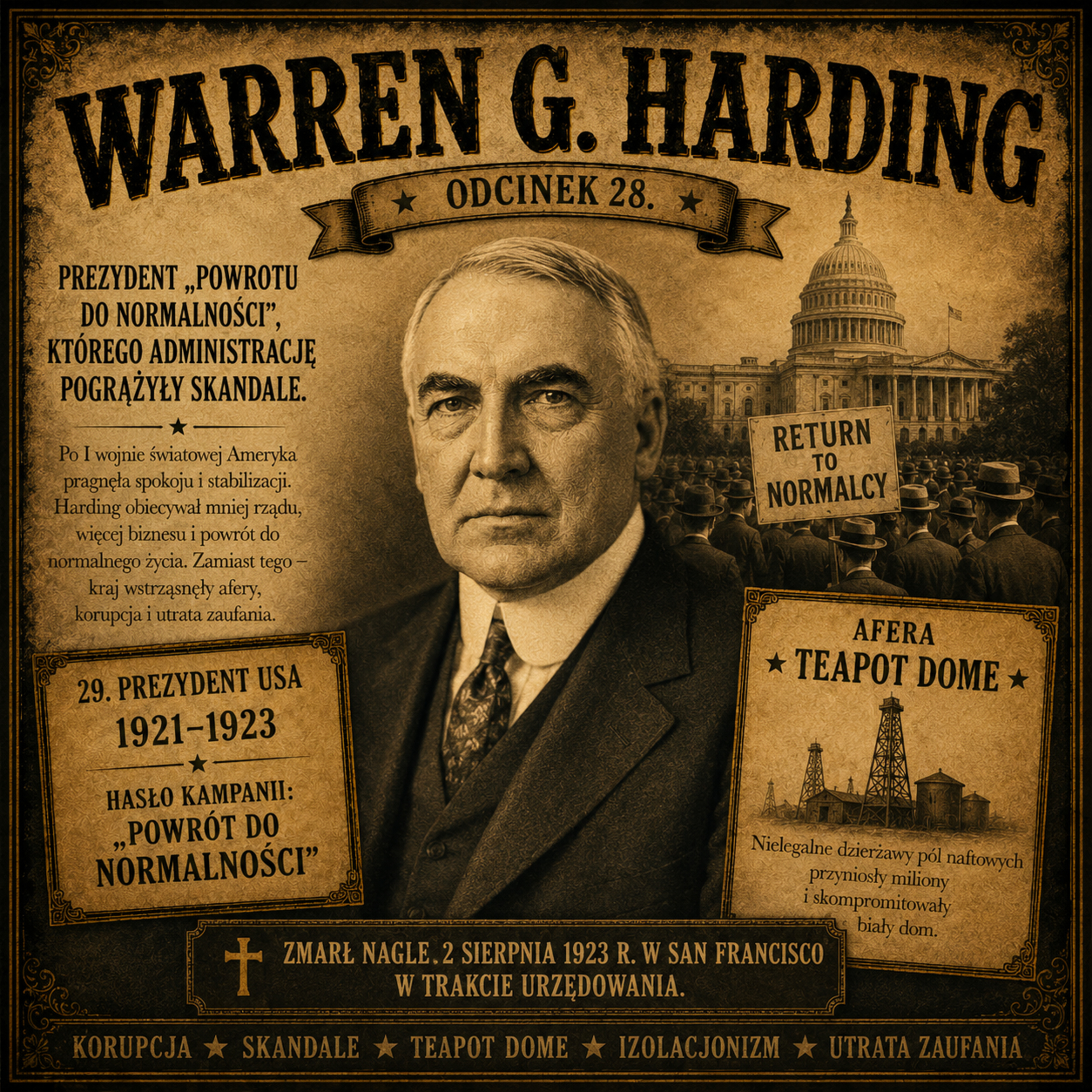 Wszyscy Ludzie Prezydenta - 28. Warren G. Harding episode artwork