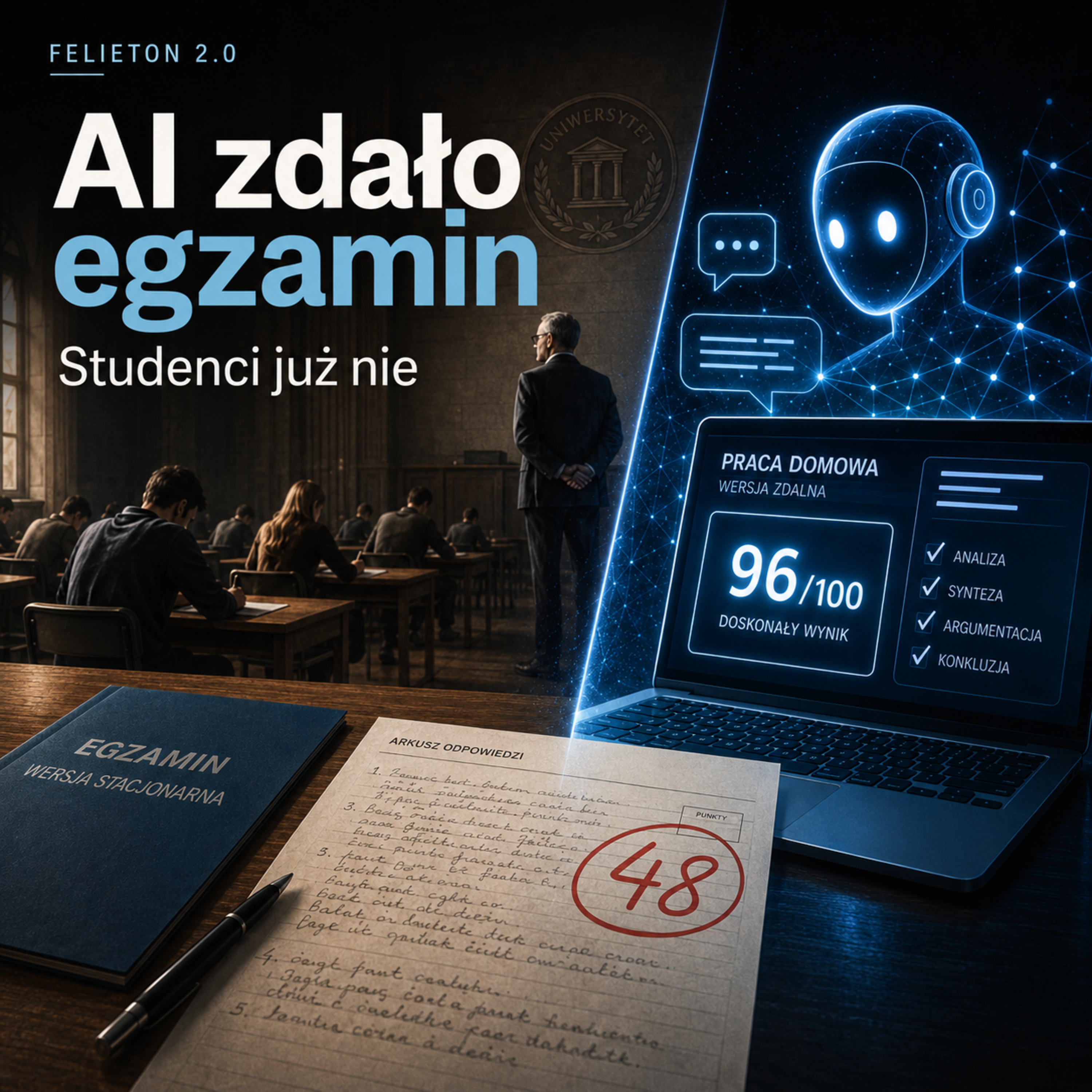 Felieton 2.0 - AI zdało egzamin. Studenci już niekoniecznie. episode artwork