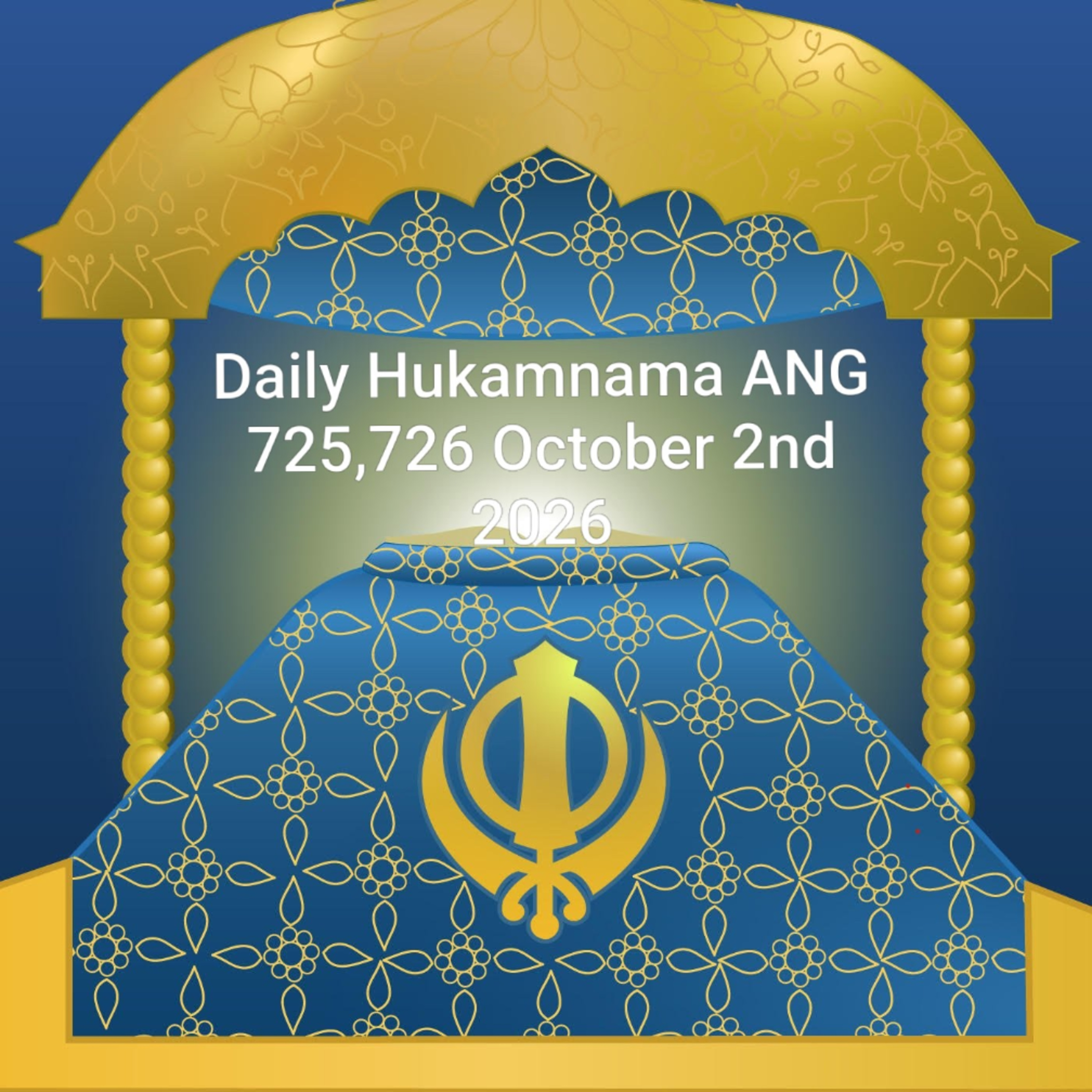 Daily Hukamnama: Sikh Wisdom ANG 725,726 October 2nd 2026 #hukamnama #darbarsahib episode artwork