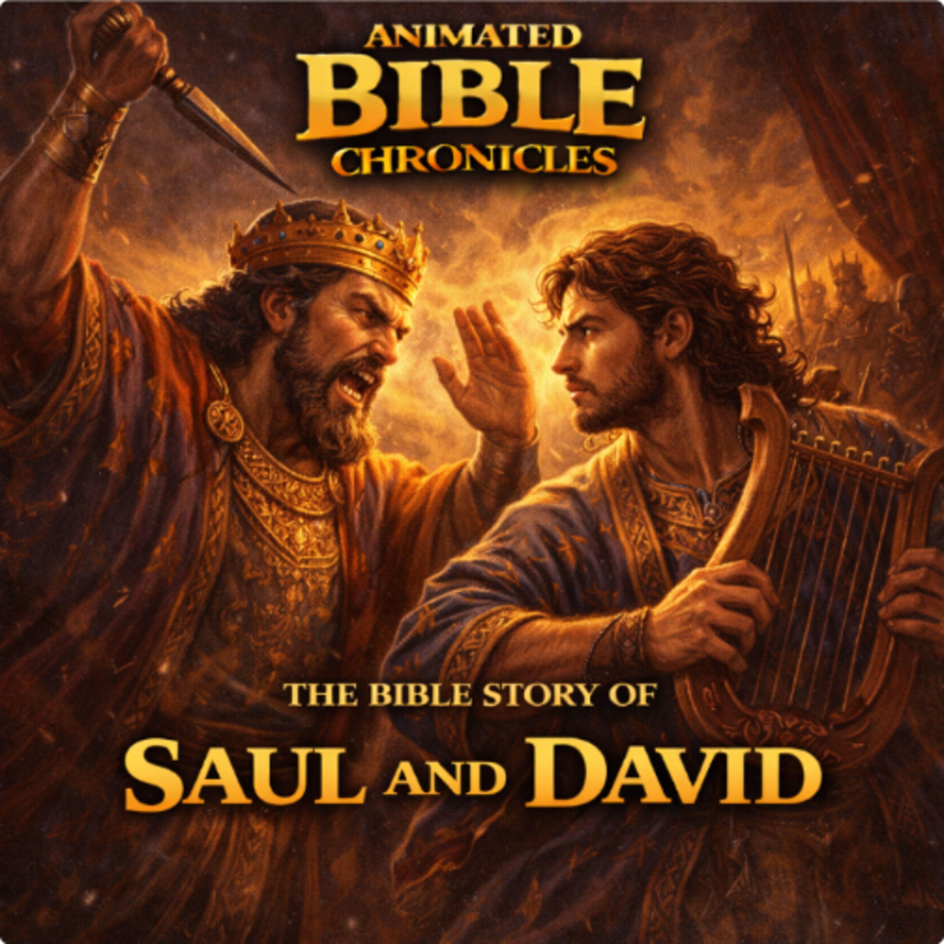 The Jealous King and the Chosen Shepherd:The Bible Story Of Saul and David like|and sub. episode artwork
