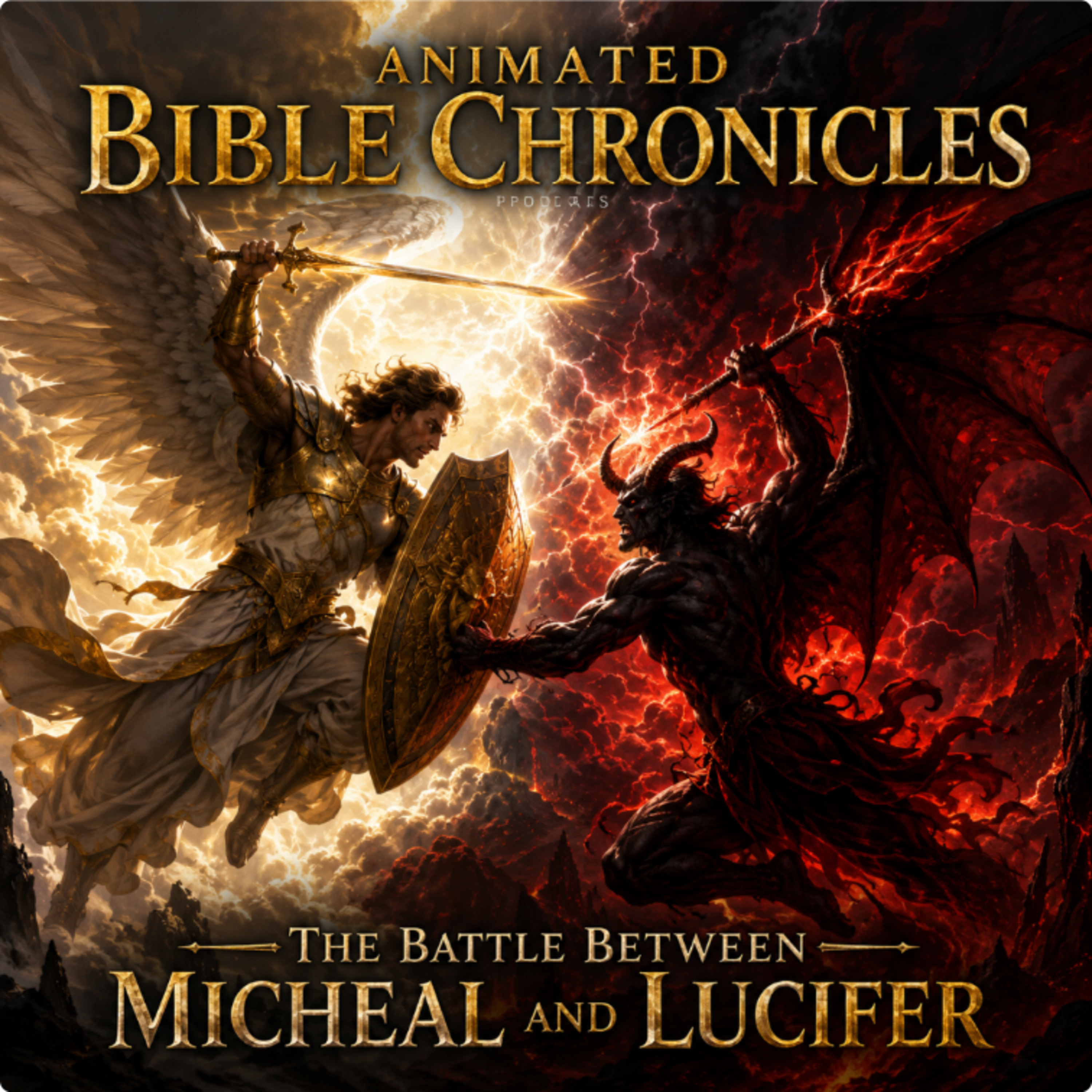 The battle between lucifer and micheal like|and sub. episode artwork