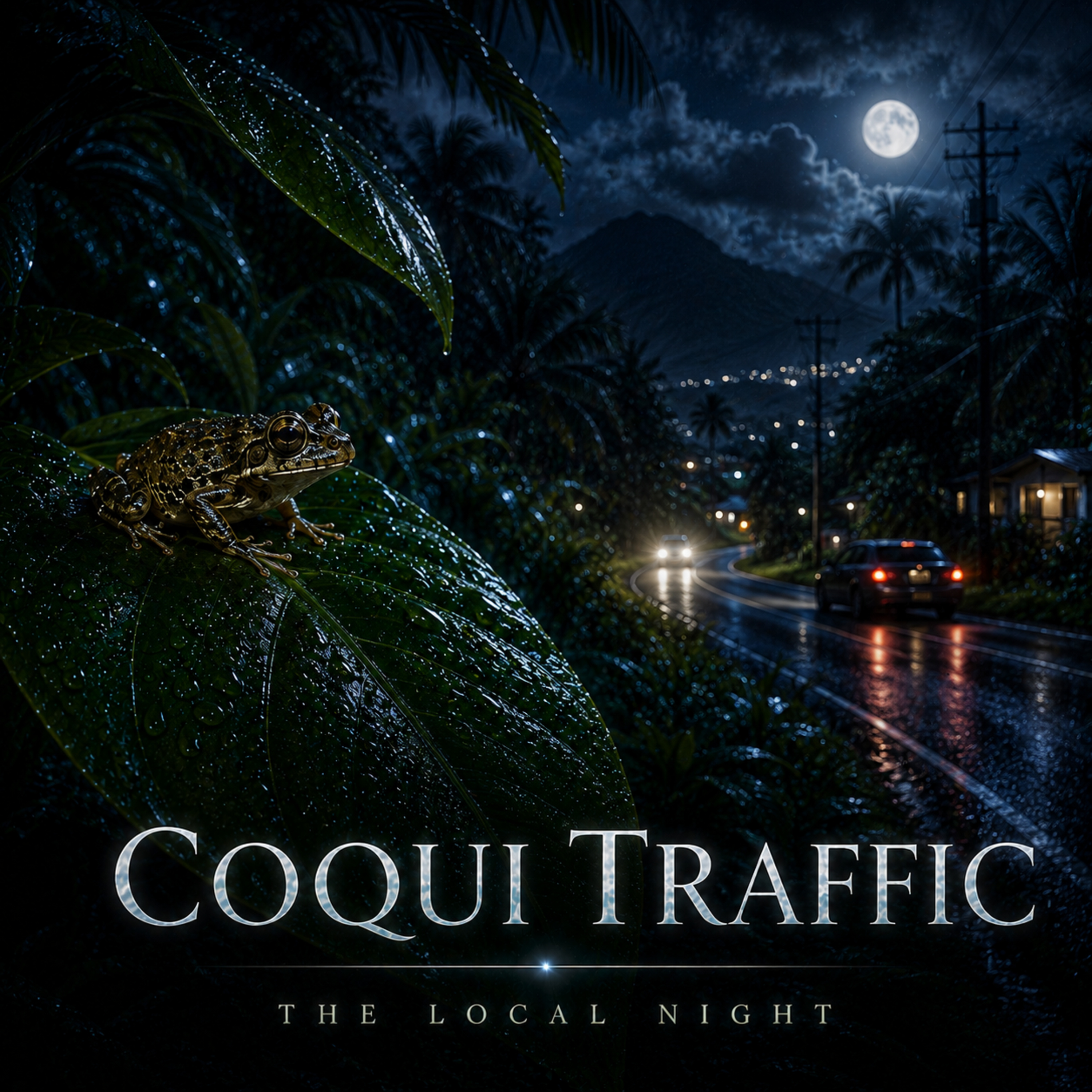 COQUI Frogs and VEHICLE Sounds for 10h | NO Ads | Relaxing Nature White Noise from Hawaii | ASMR episode artwork