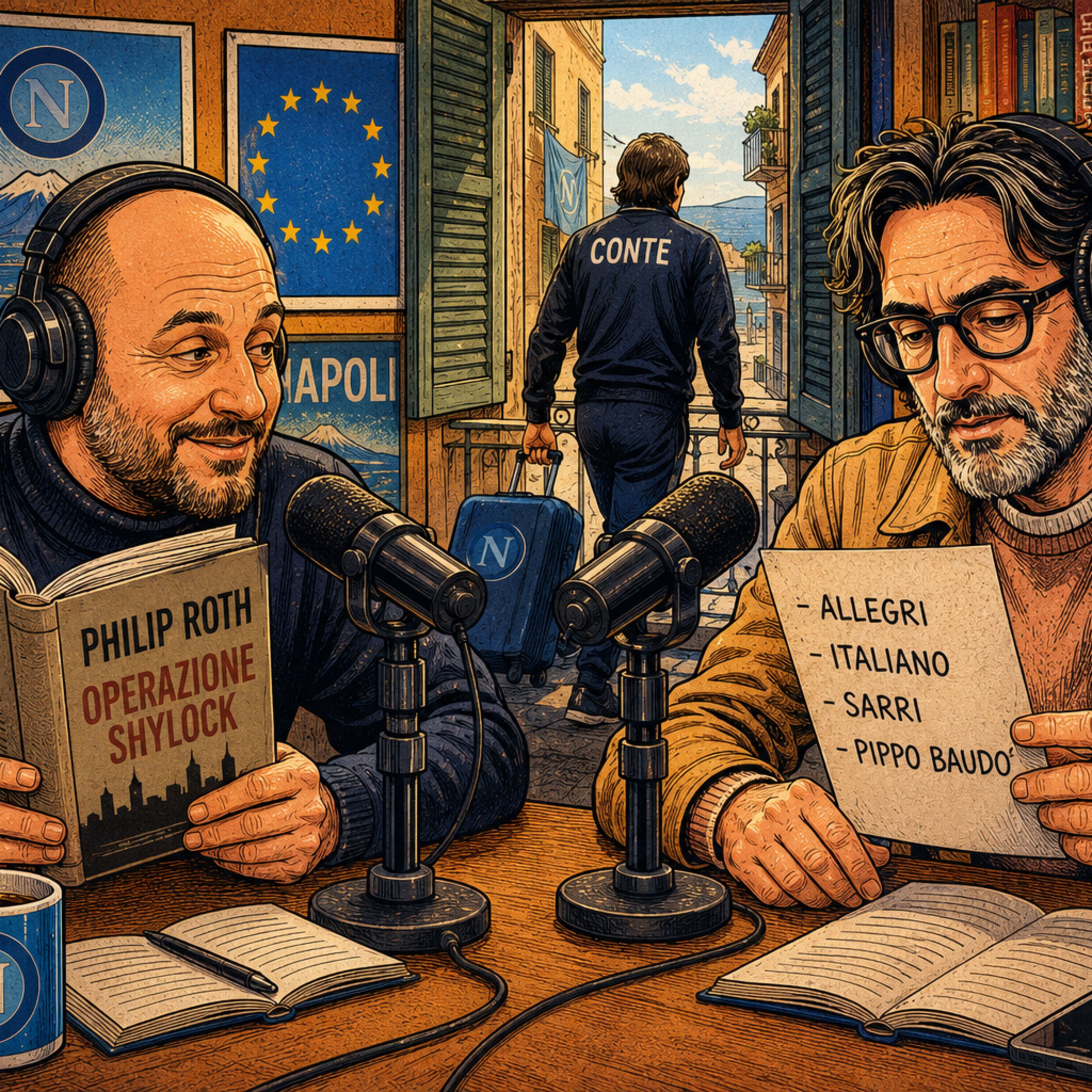 I saluti di Conte, la cucina di De Bruyne, Philip Roth e il Napoli e la patente di Corona. episode artwork