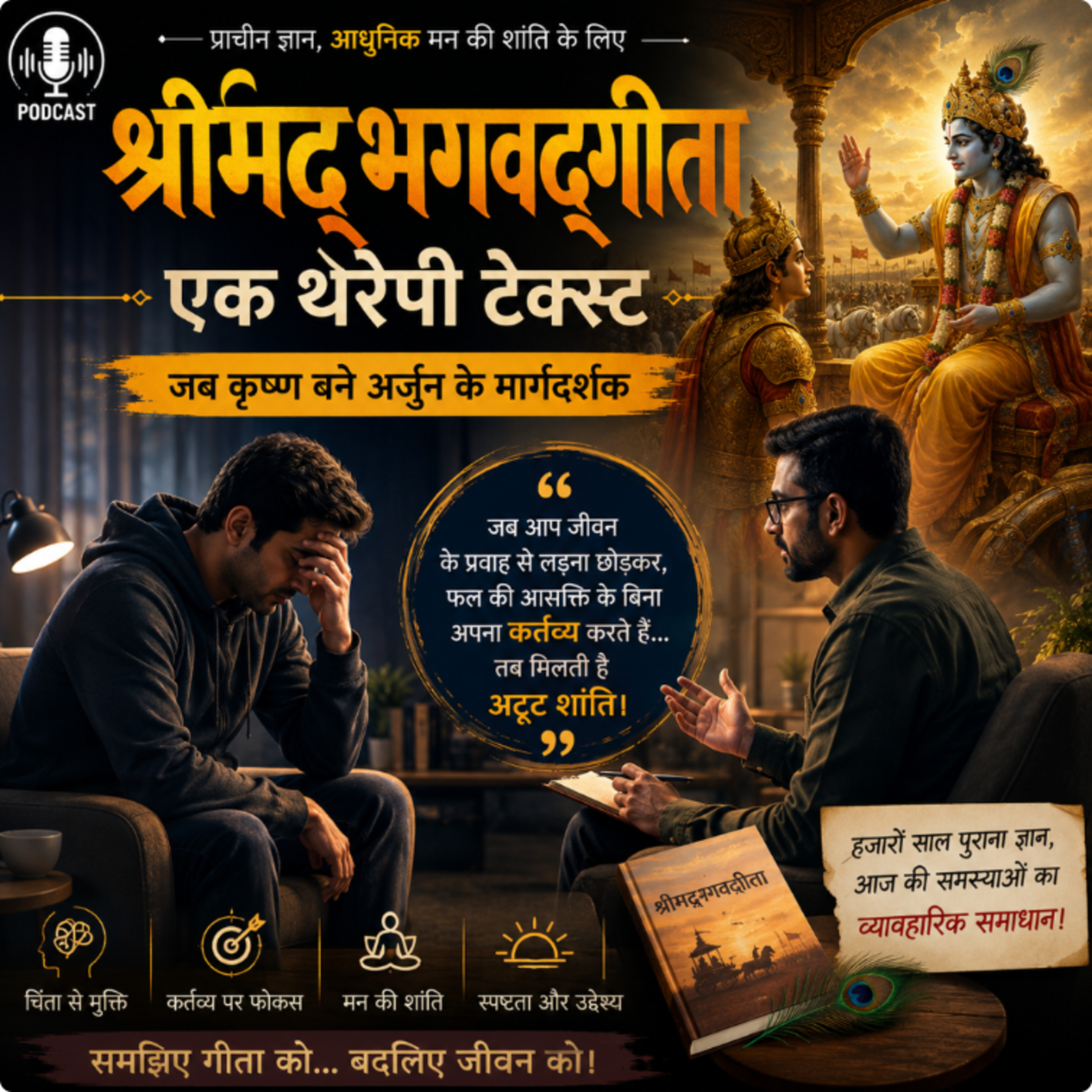 The First Therapy Session? Krishna, Arjuna & the Psychology of the Gita🙏मन की शांति का विज्ञान।