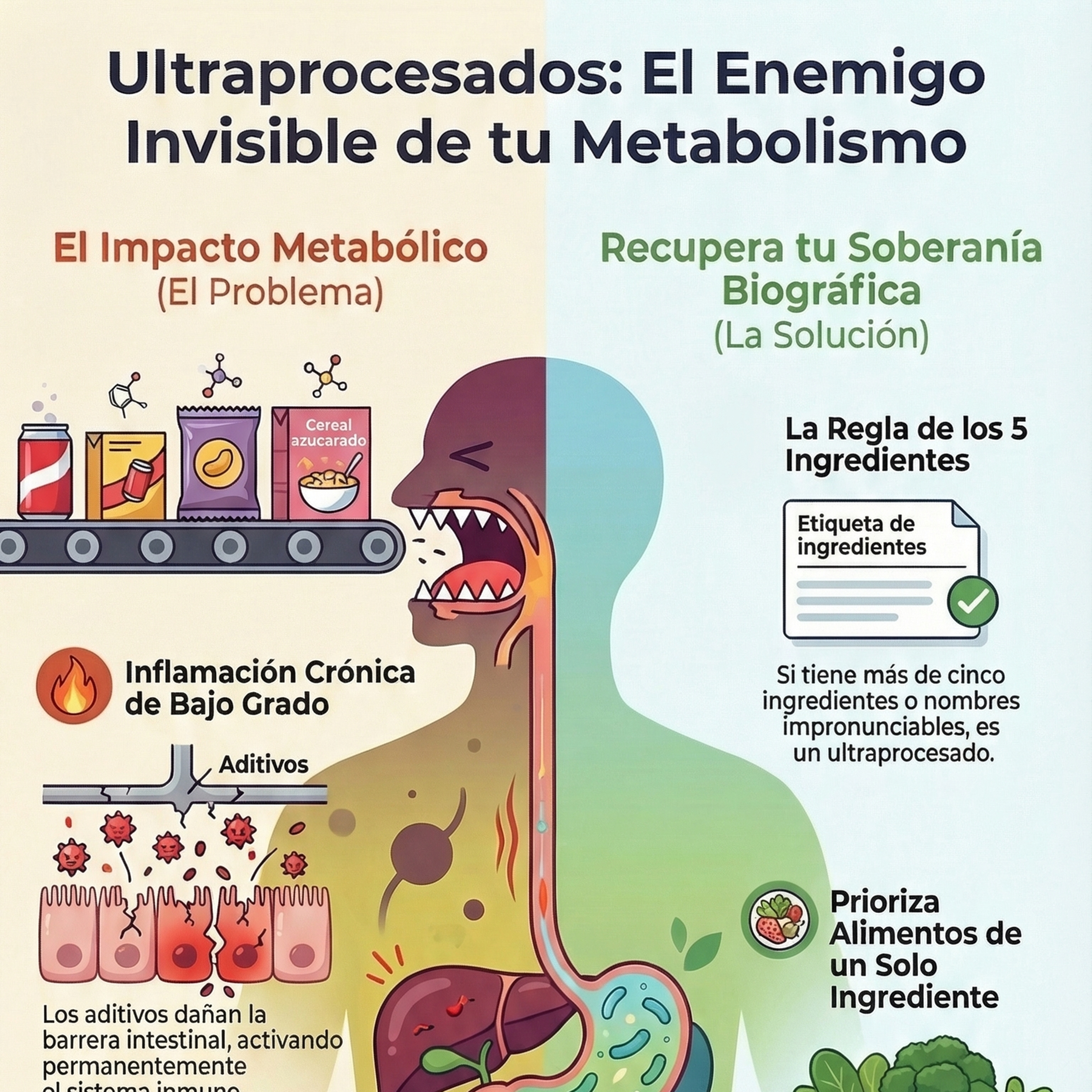 Ultraprocesados: ¿Alimento o veneno metabólico? Cómo recuperar tu salud real. Episodio 8.