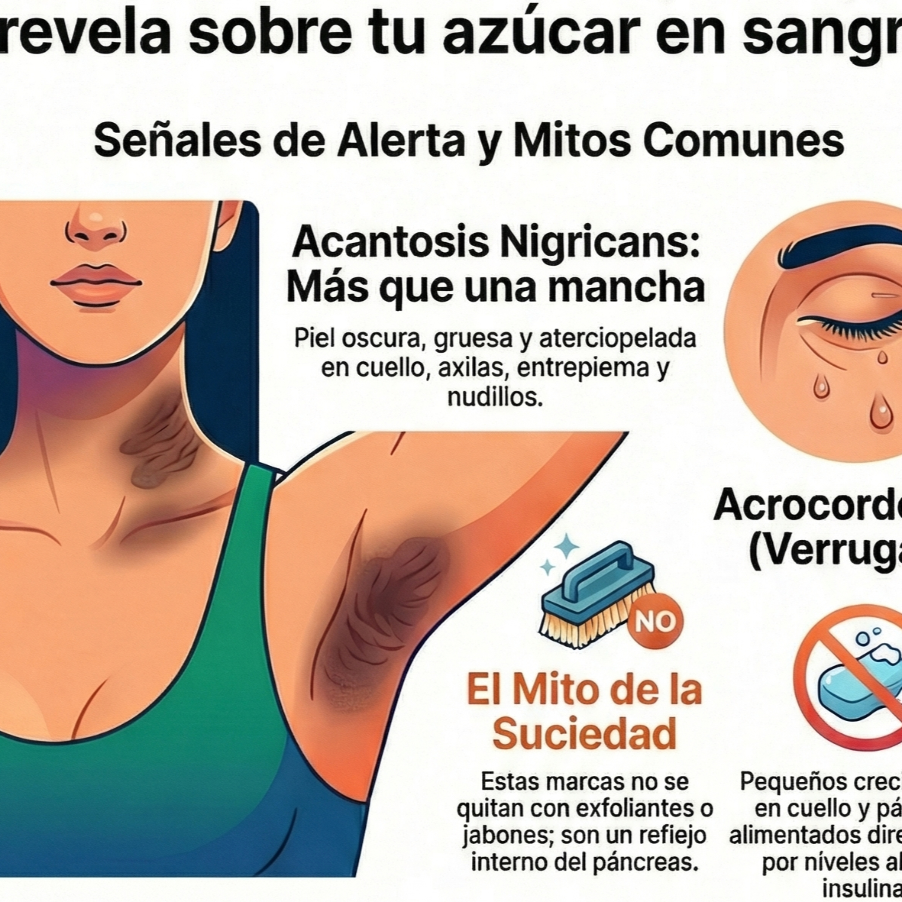¿Manchas en el cuello y entrepierna? El síntoma visible de la Resistencia a la Insulina. Episodio 17.