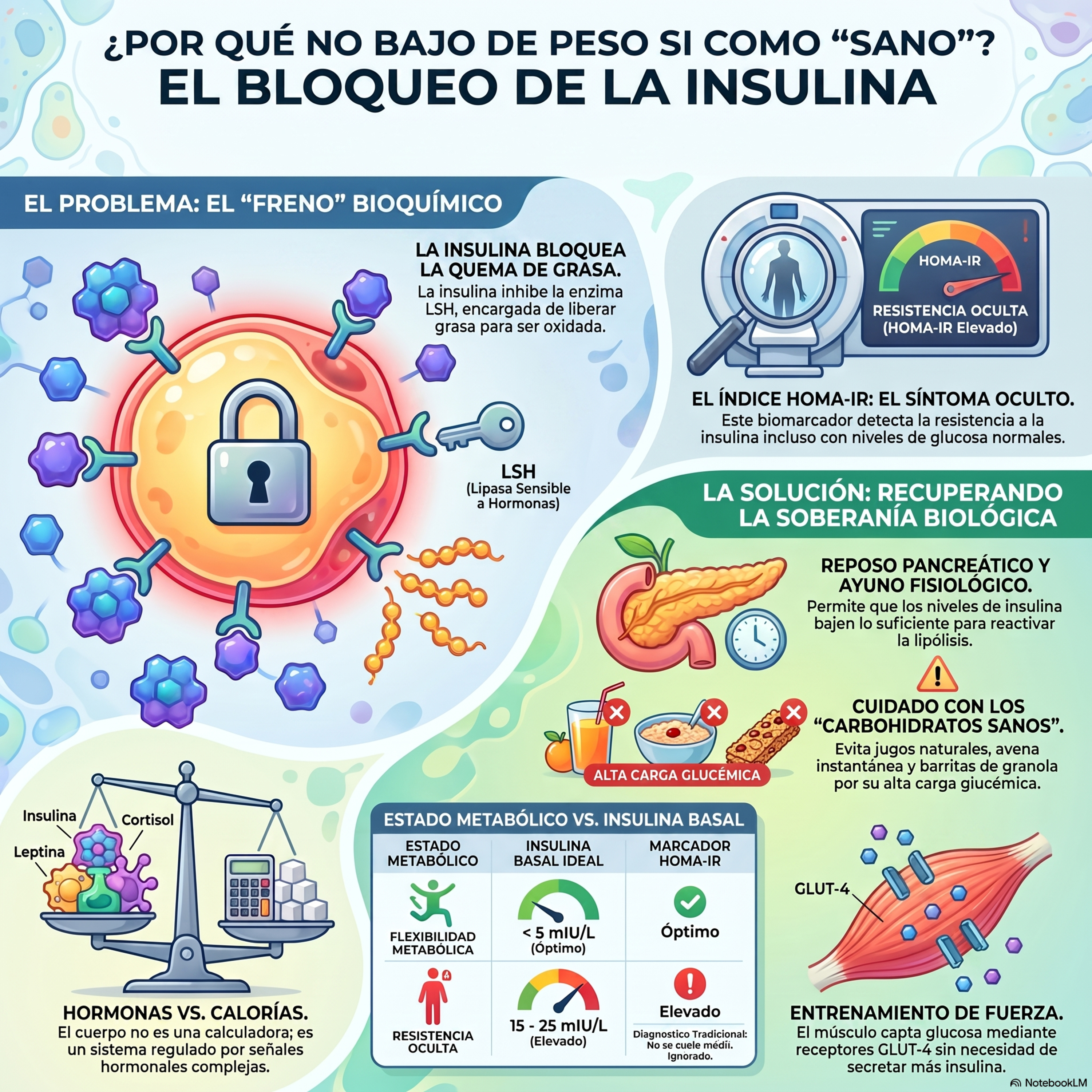 ¿Por qué no bajas de peso si comes "sano"? El bloqueo de la Insulina. Episodio 50.