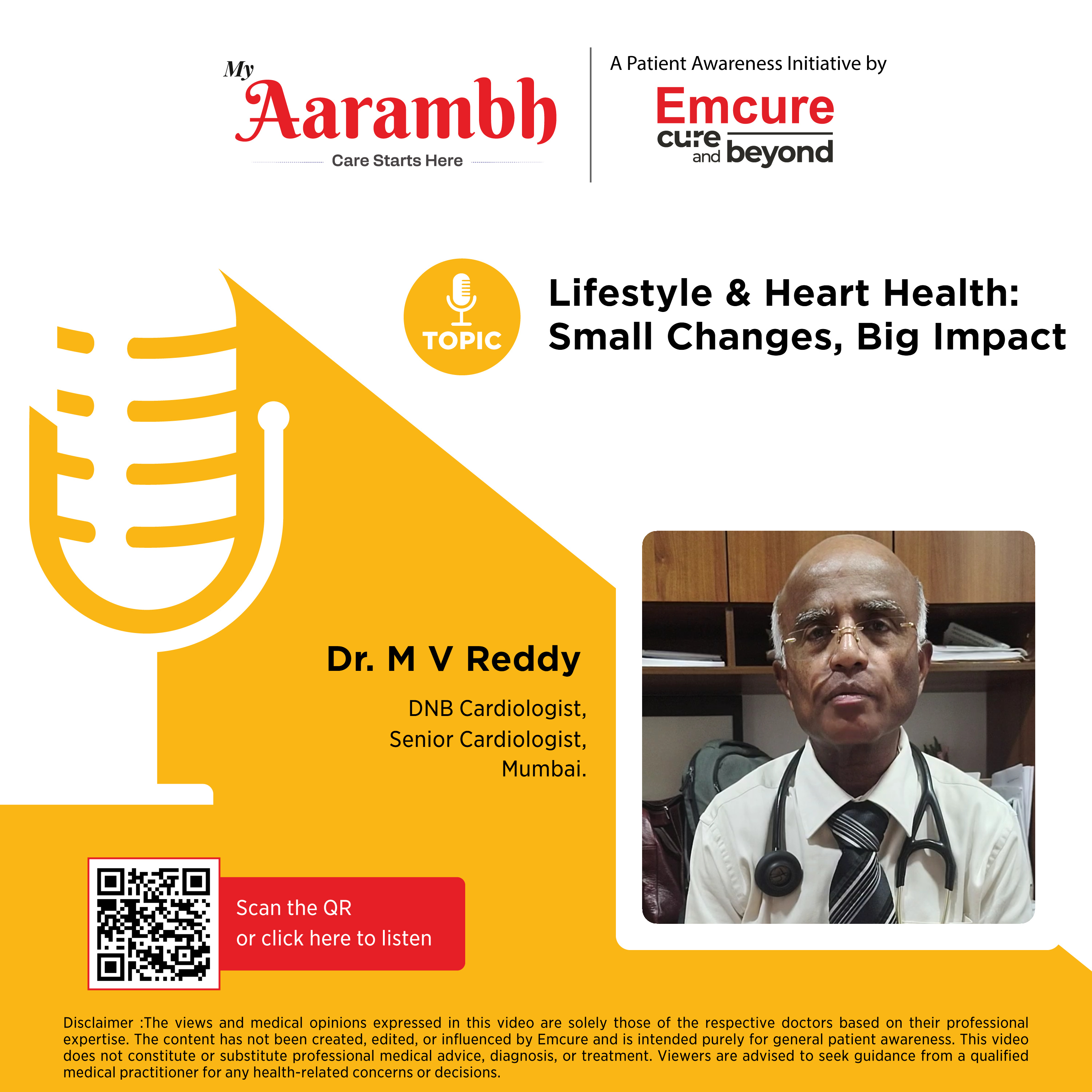Lifestyle & Heart Health: Small Changes, Big Impact || Dr. M V Reddy episode artwork